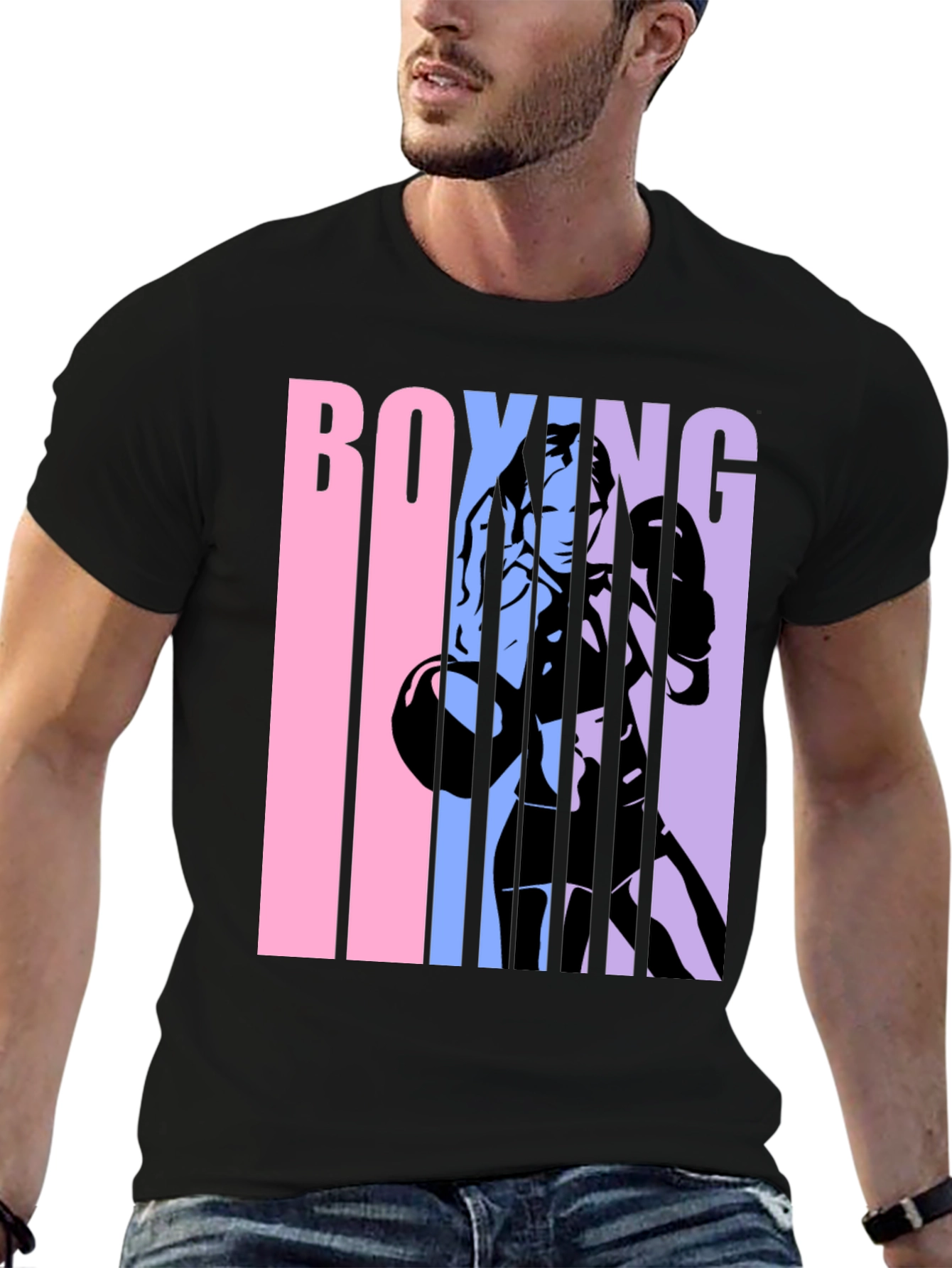 Boxing Silhouette Graphic T-Shirt