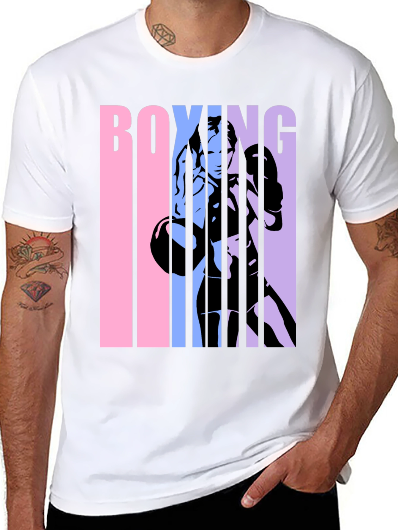 Boxing Silhouette Graphic T-Shirt