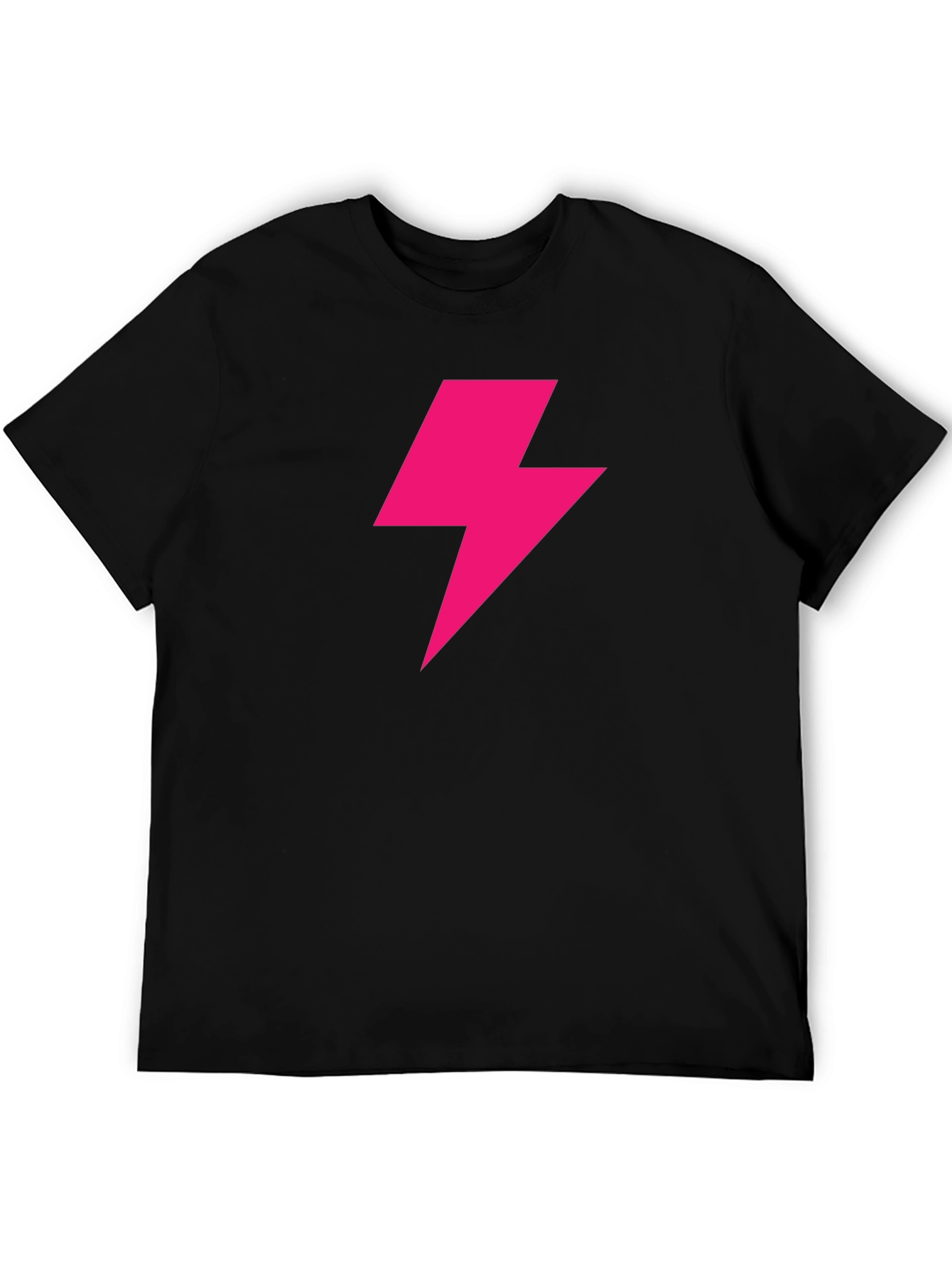 Lightning Bolt Graphic Tee - Bold Black T-Shirt