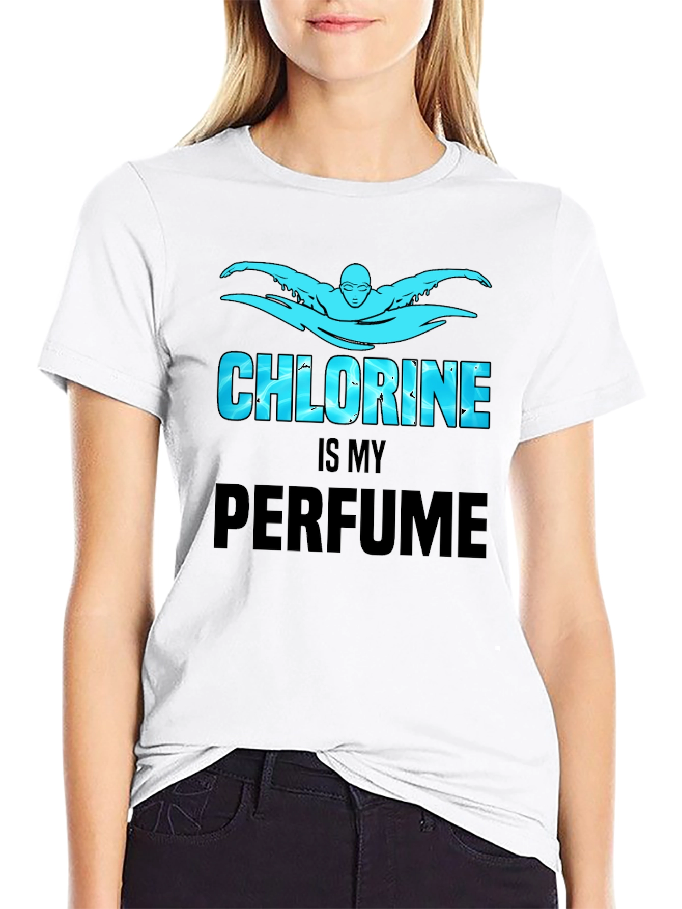 Chlorine is My Perfume Graphic Tee Shirt