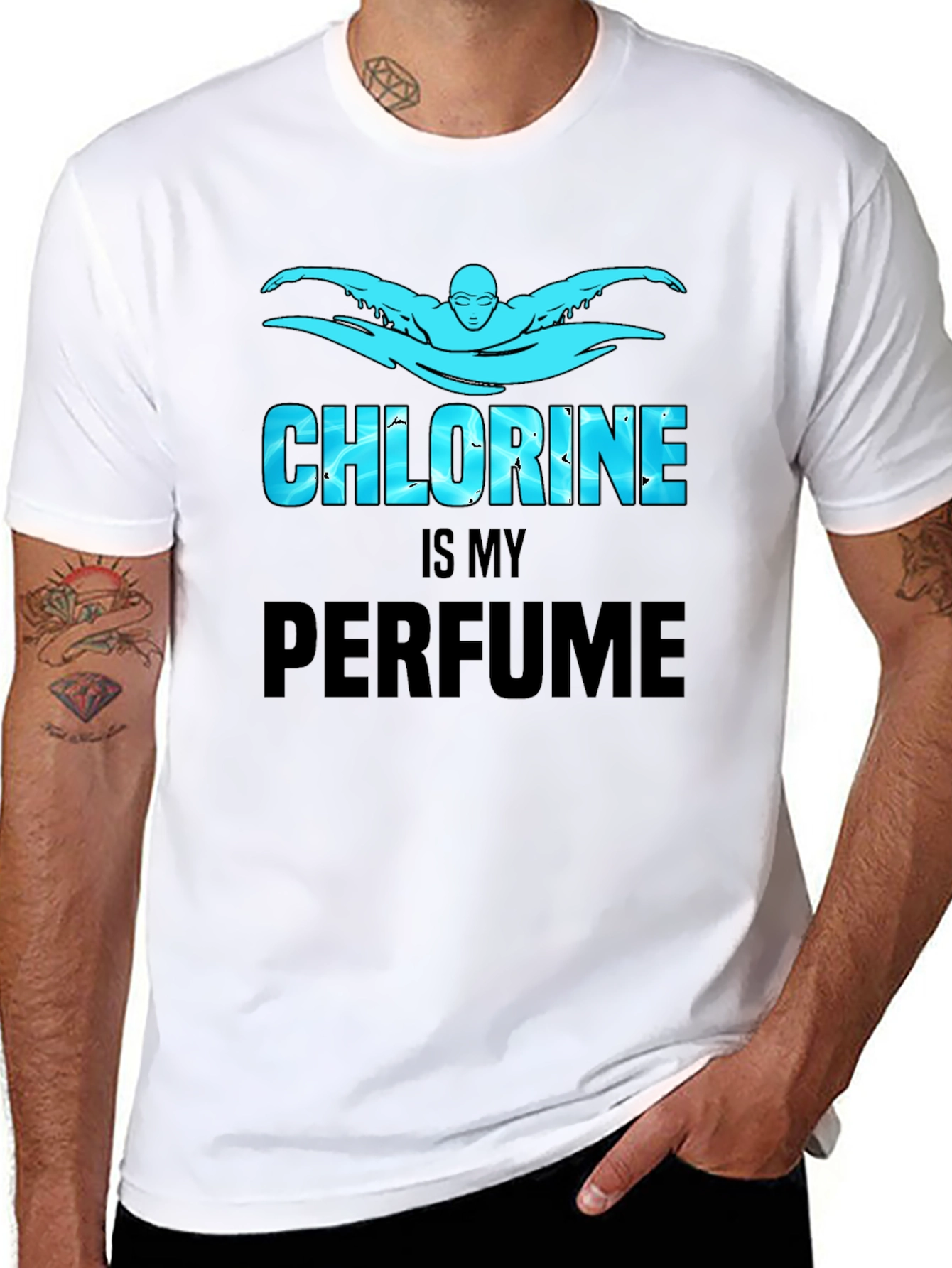 Chlorine is My Perfume Graphic Tee Shirt