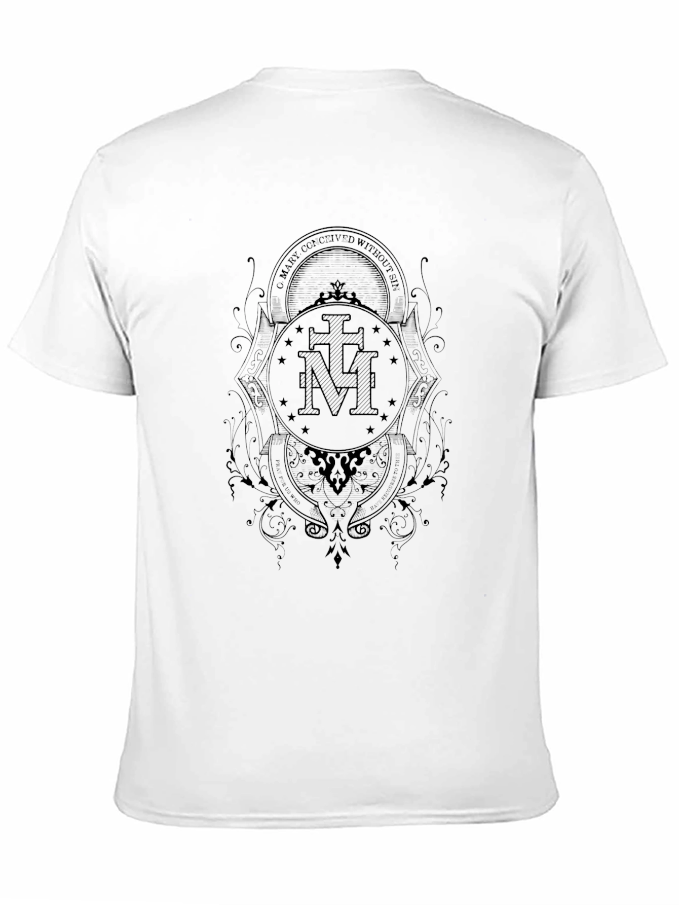 Black Graphic Tee - Religious Symbol