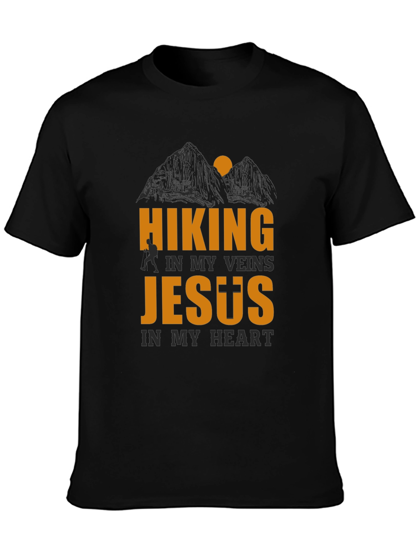 Hiking In My Veins Jesus In My Heart T-Shirt