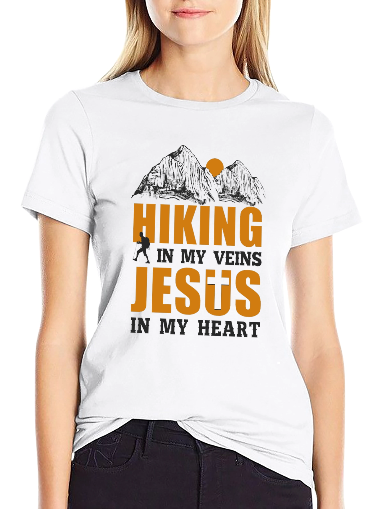 Hiking In My Veins Jesus In My Heart T-Shirt