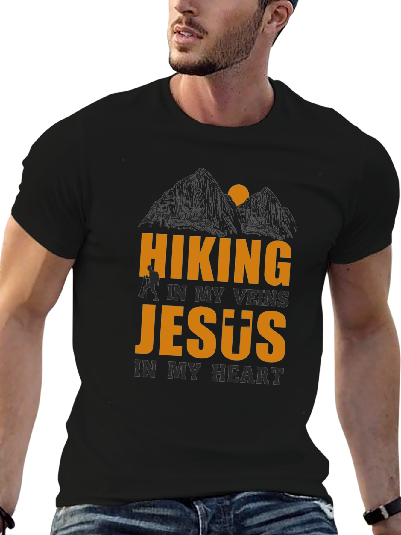 Hiking In My Veins Jesus In My Heart T-Shirt
