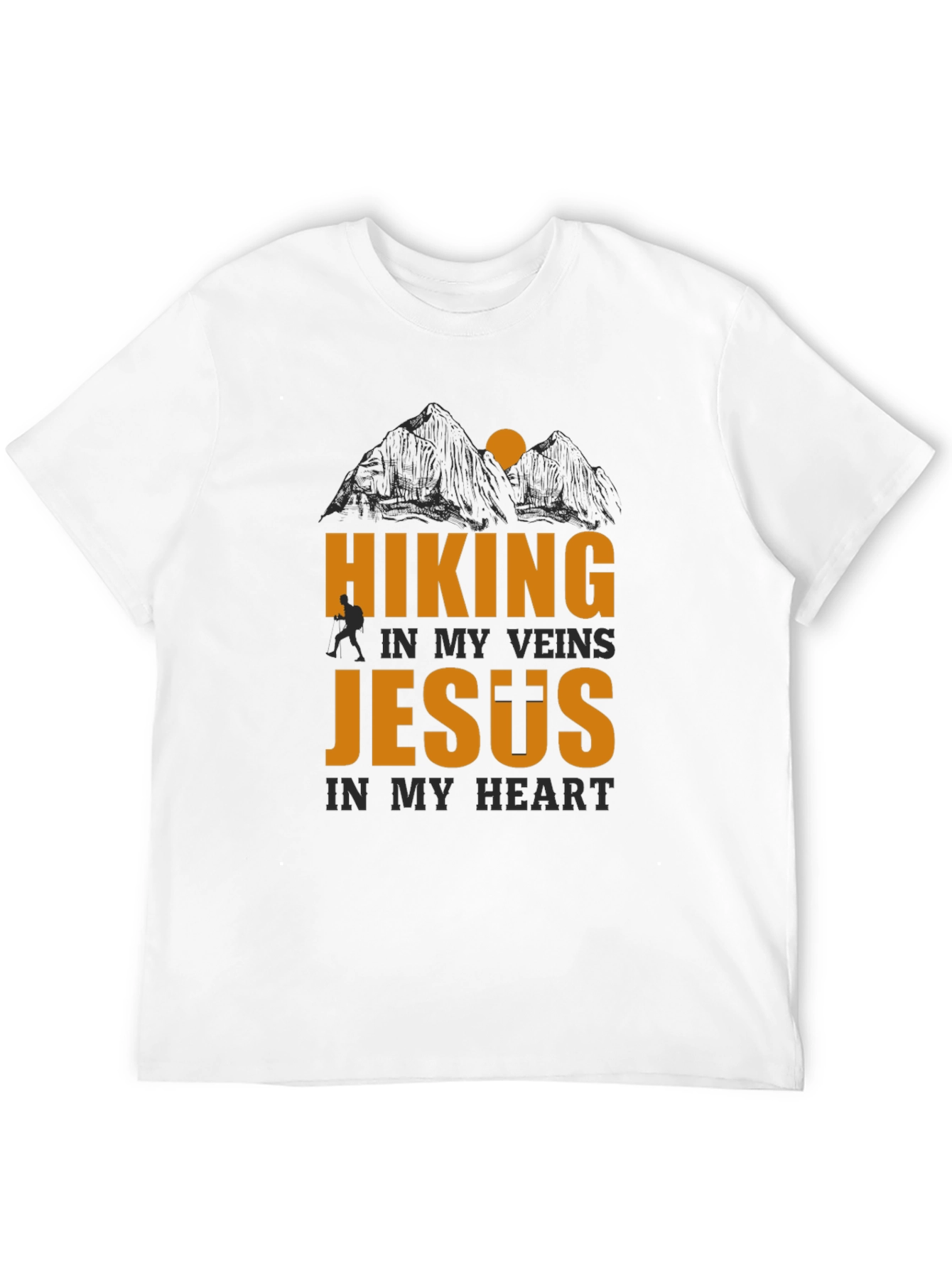 Hiking In My Veins Jesus In My Heart T-Shirt