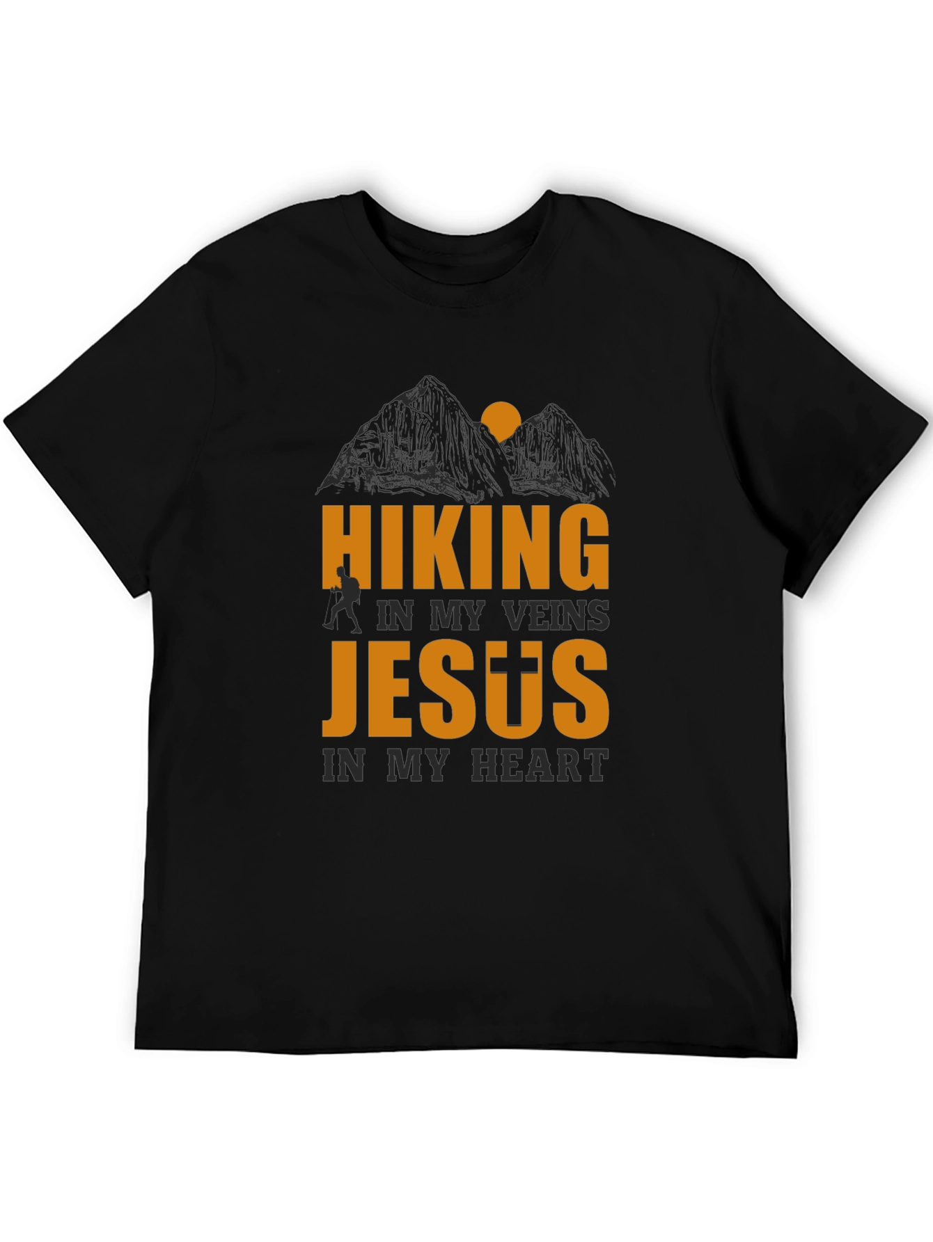 Hiking In My Veins Jesus In My Heart T-Shirt