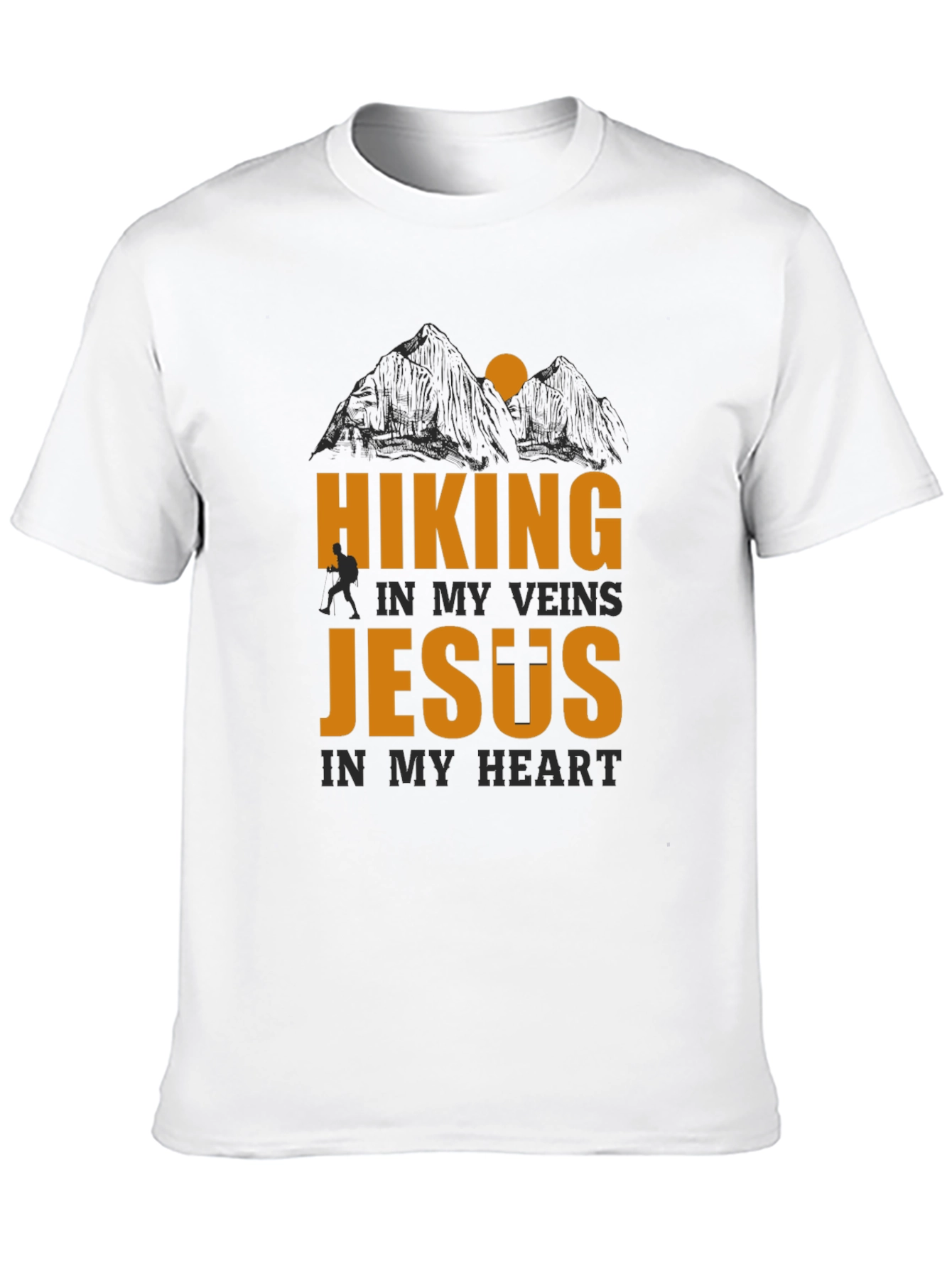 Hiking In My Veins Jesus In My Heart T-Shirt
