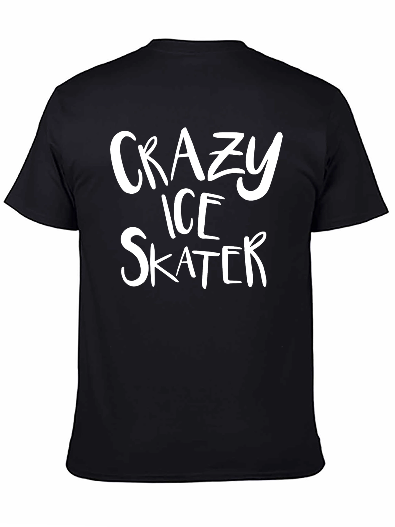 Crazy Ice Skater Black T-Shirt