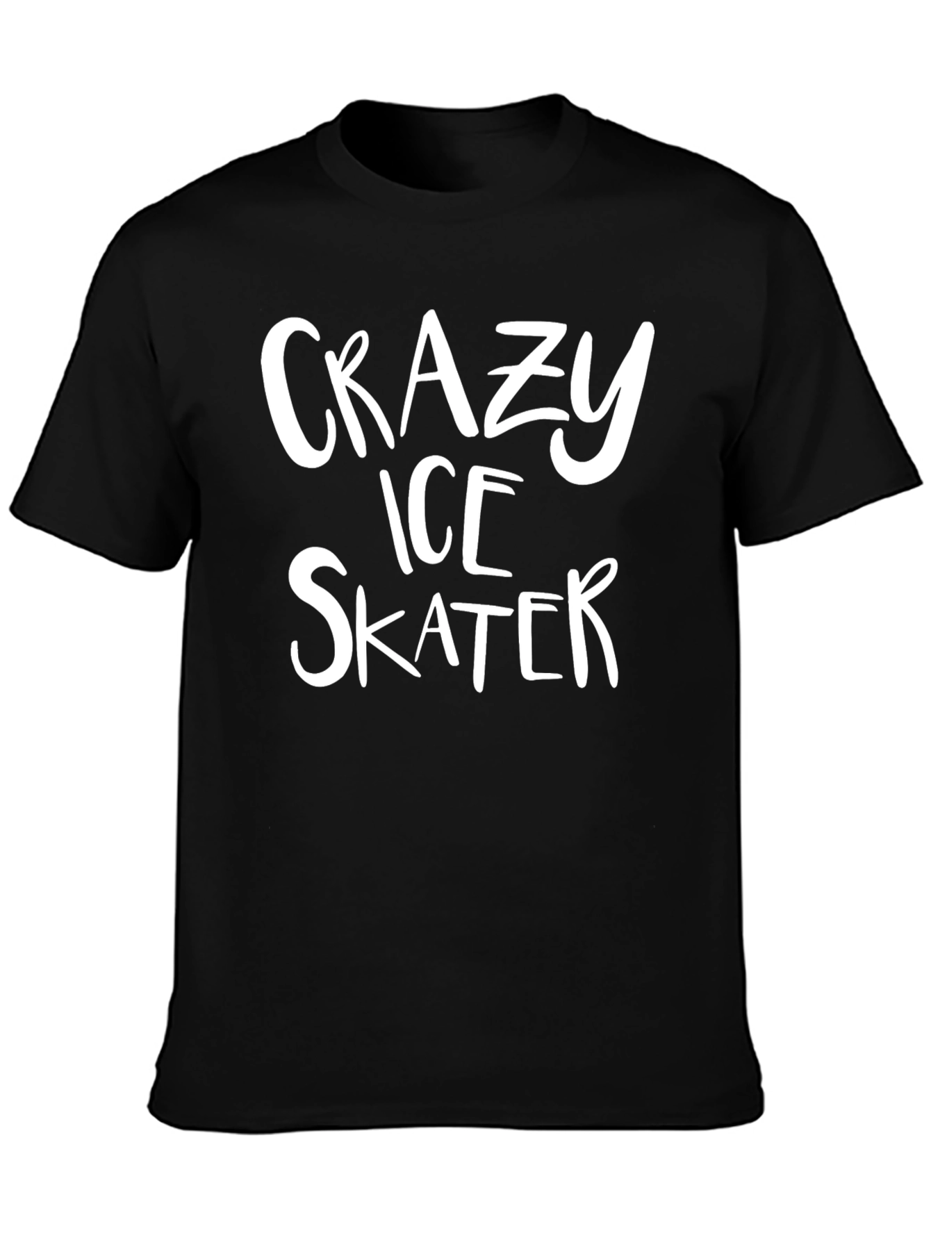 Crazy Ice Skater Black T-Shirt