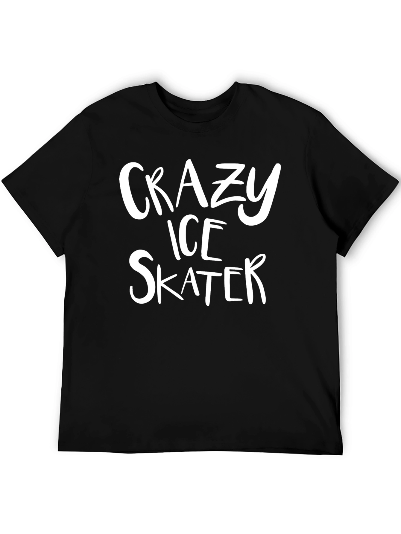 Crazy Ice Skater Black T-Shirt