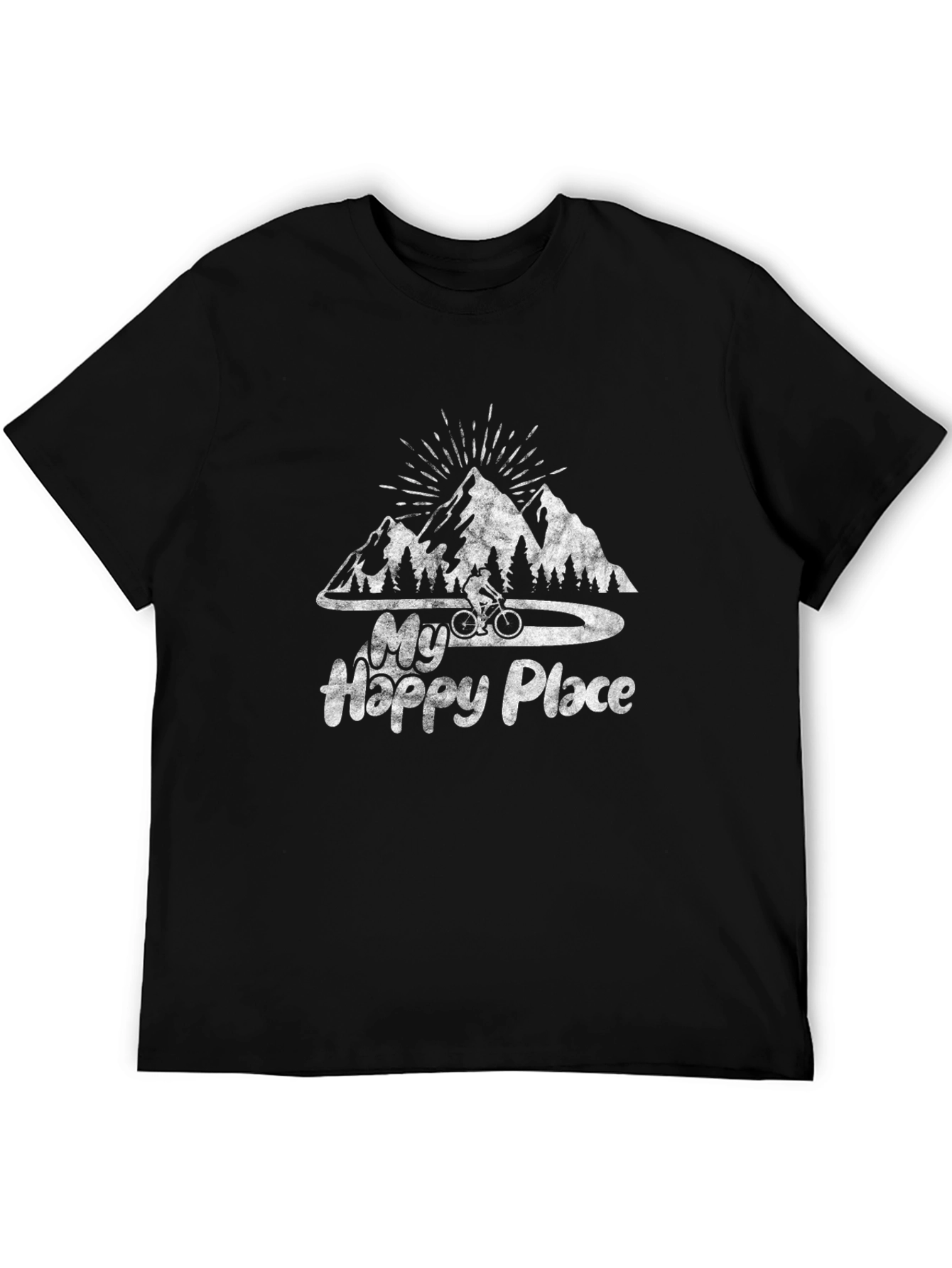 My Happy Place Mountain Biking Graphic Tee