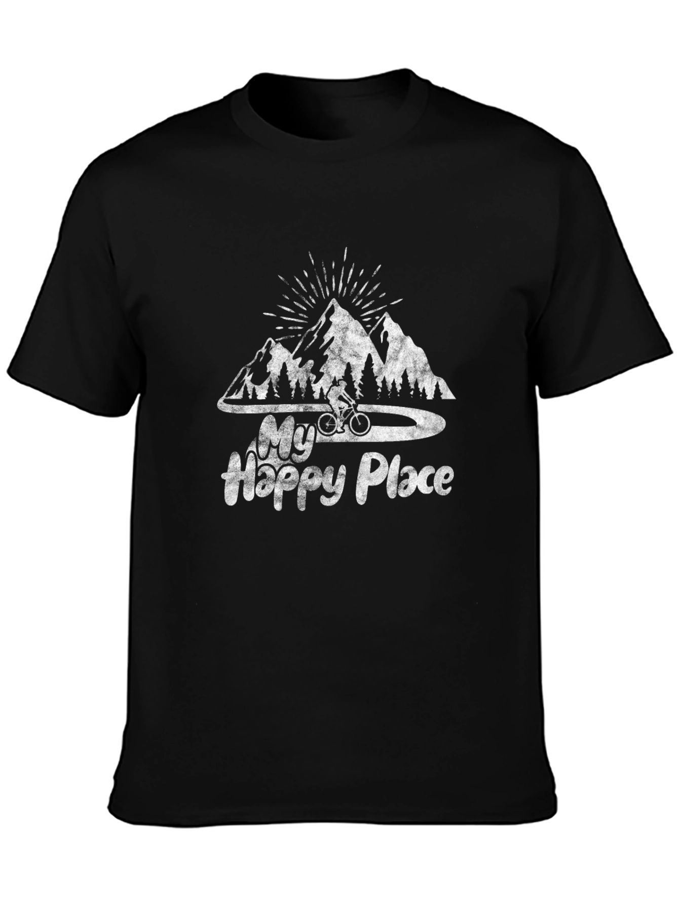 My Happy Place Mountain Biking Graphic Tee
