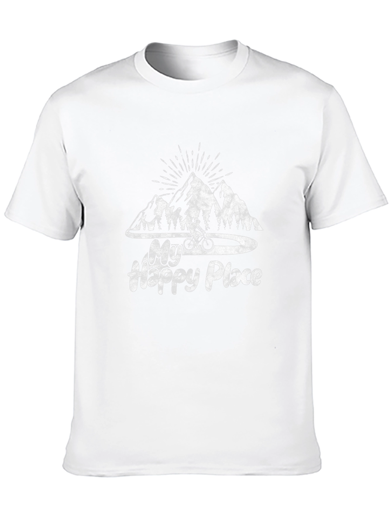 My Happy Place Mountain Biking Graphic Tee