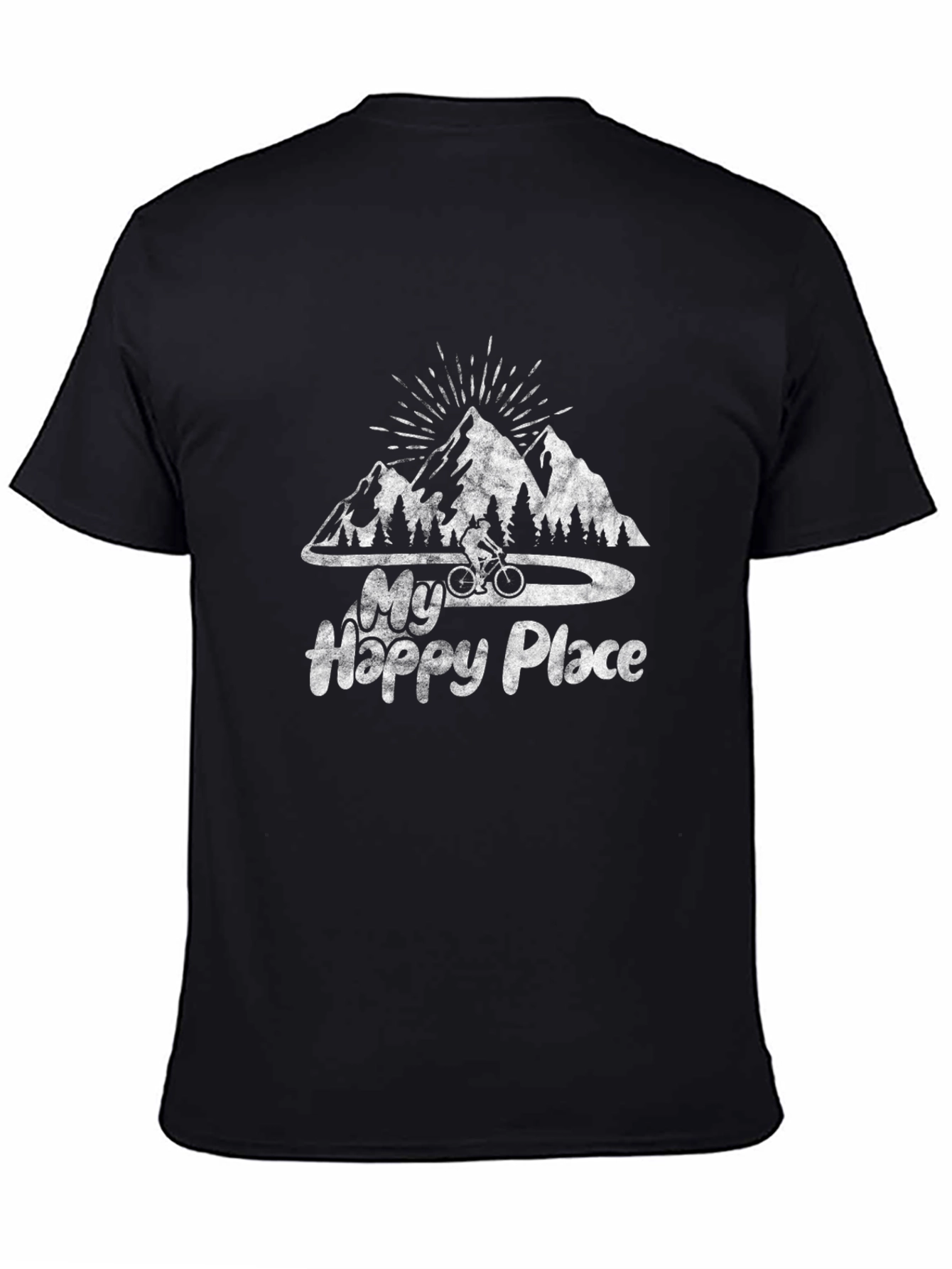 My Happy Place Mountain Biking Graphic Tee