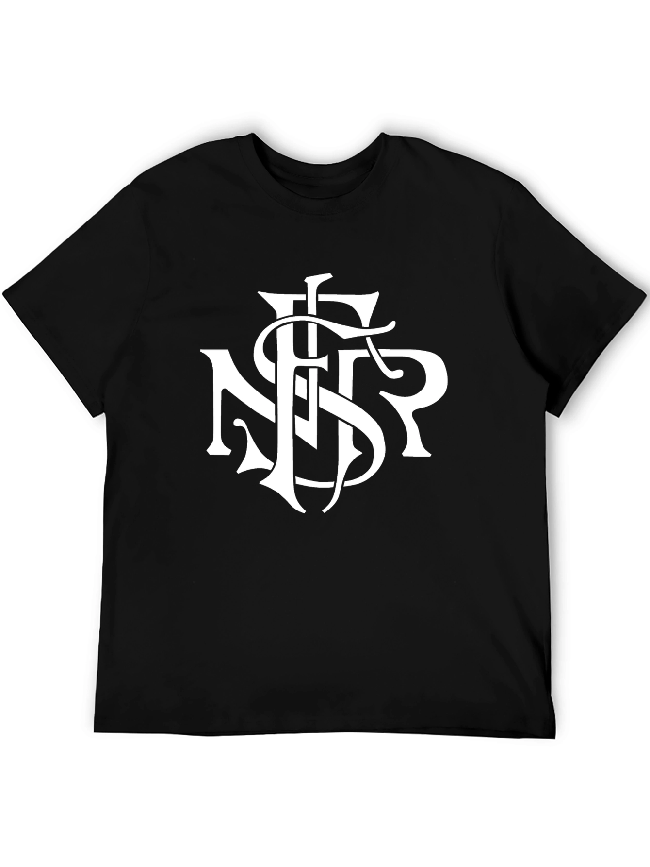 Monogrammed Black Graphic Tee