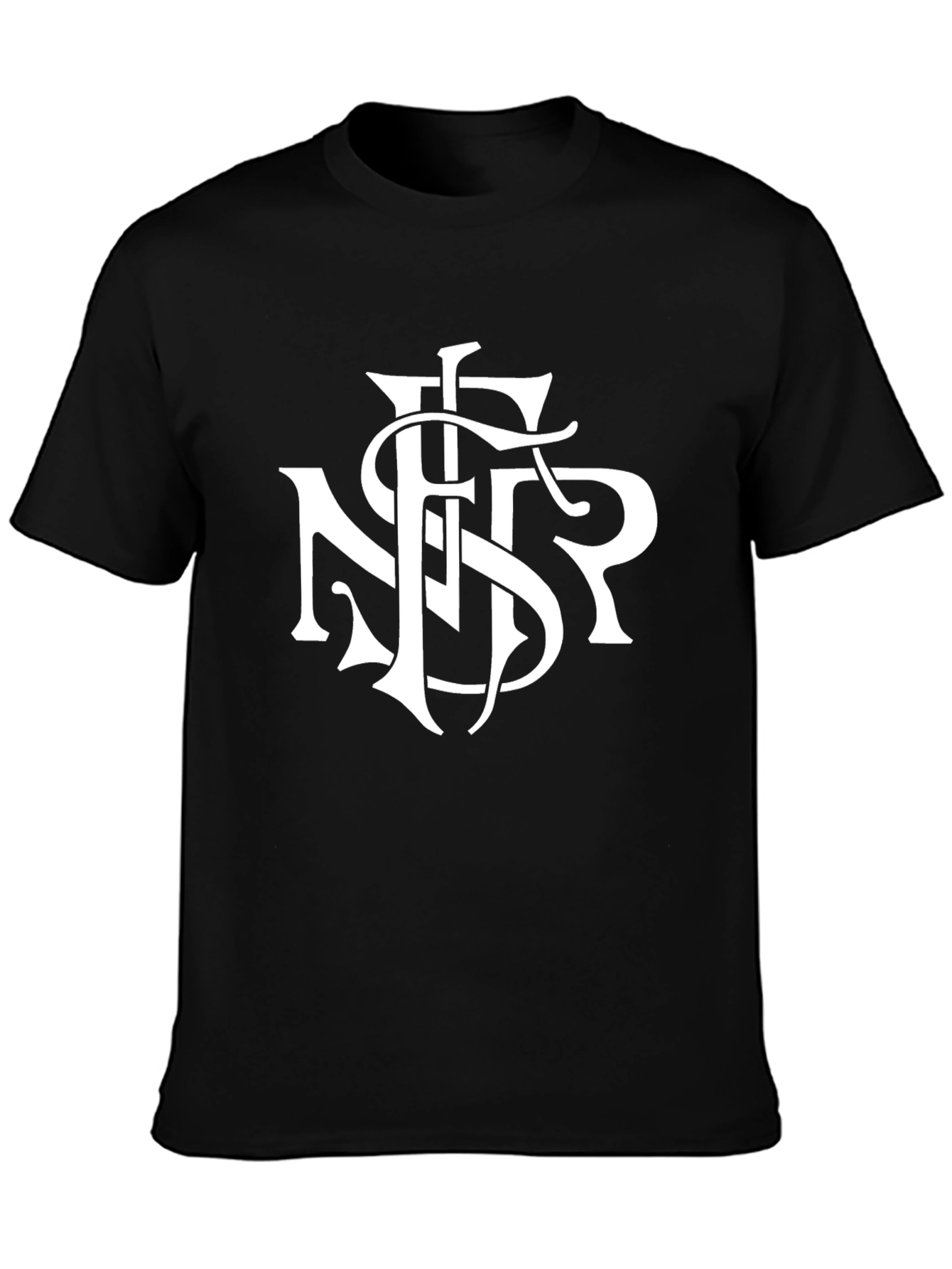 Monogrammed Black Graphic Tee