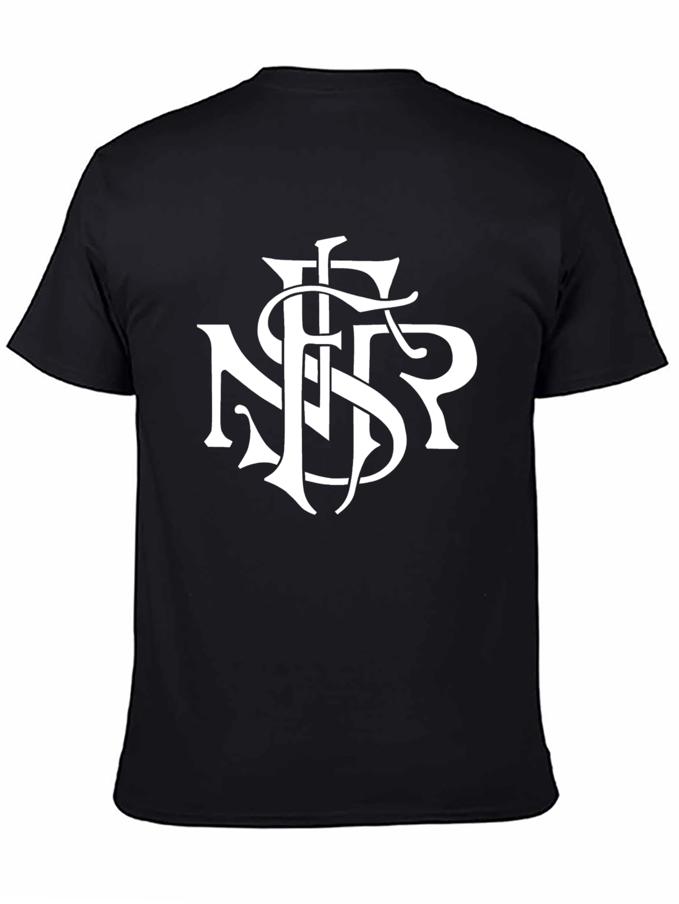 Monogrammed Black Graphic Tee