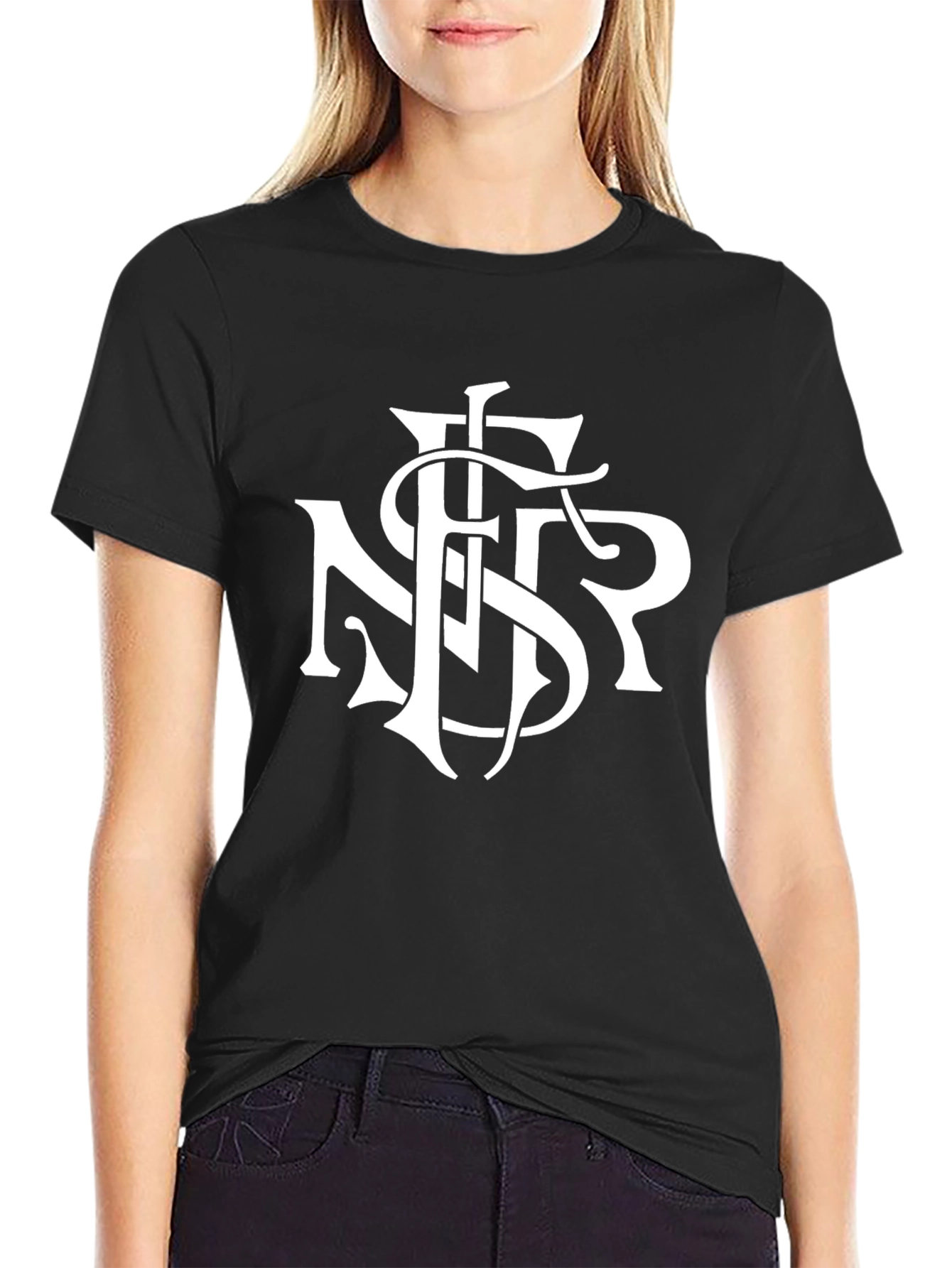 Monogrammed Black Graphic Tee