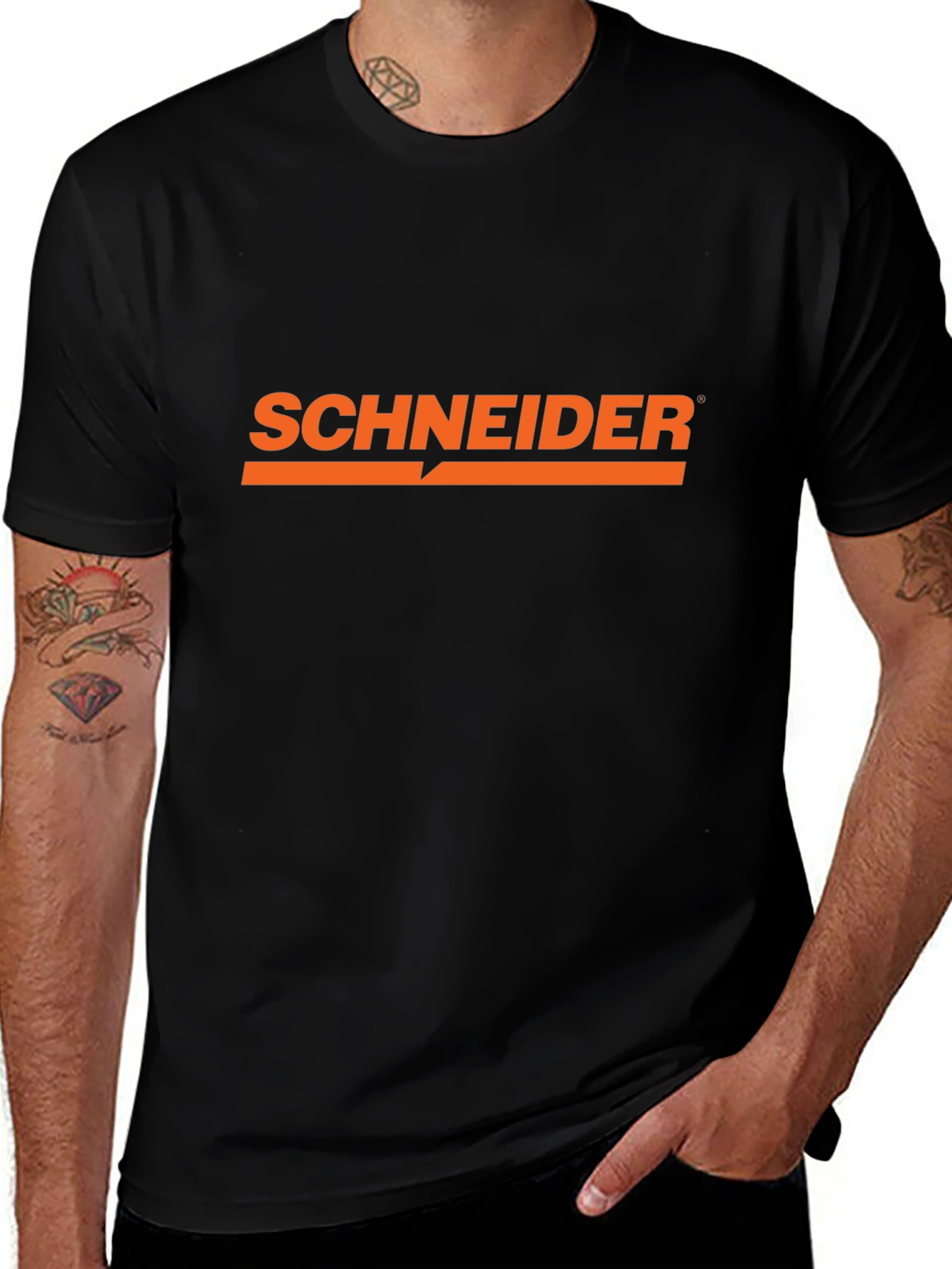 Schneider Electric Black Cotton T-Shirt