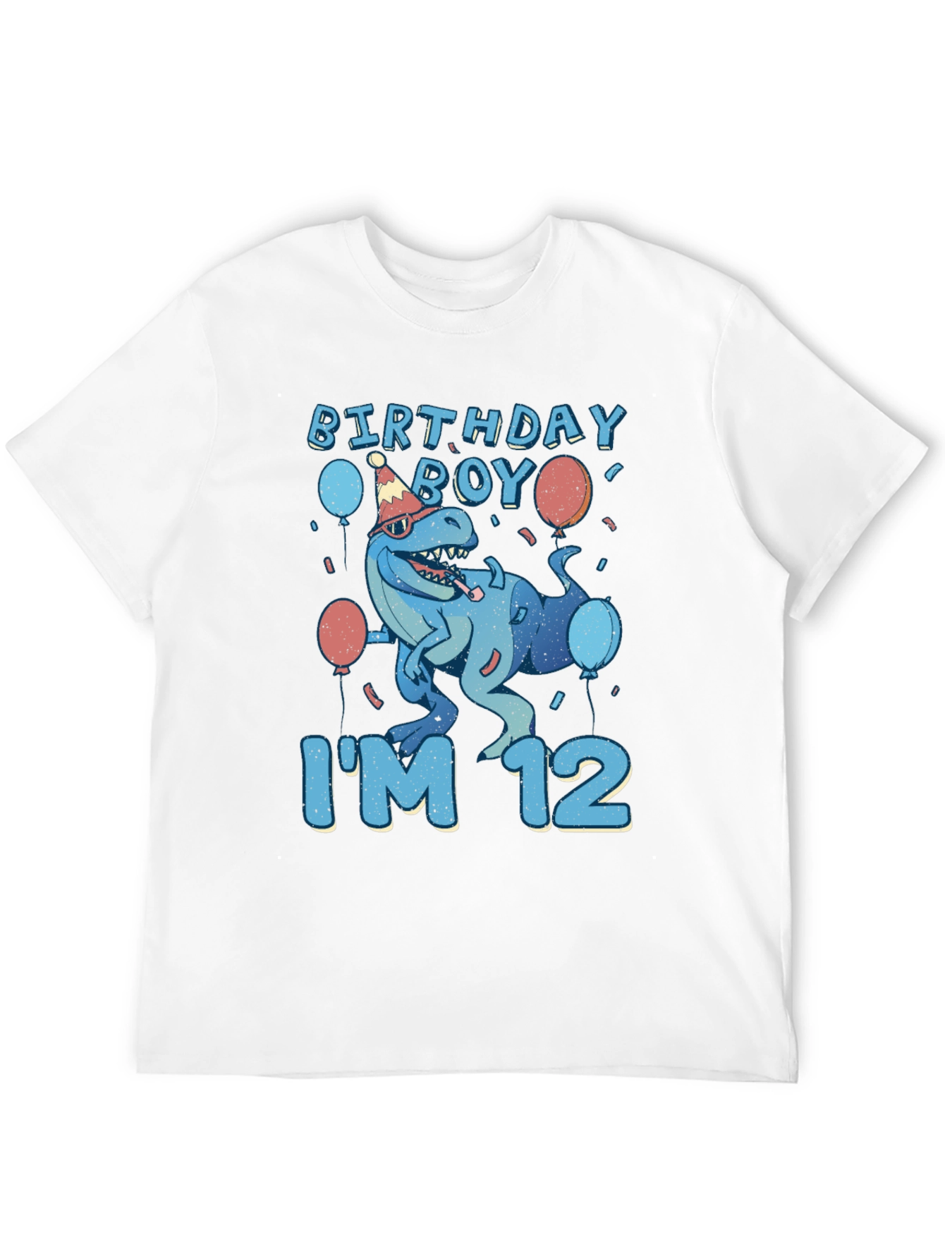 Birthday Boy Dinosaur 12th Birthday T-Shirt