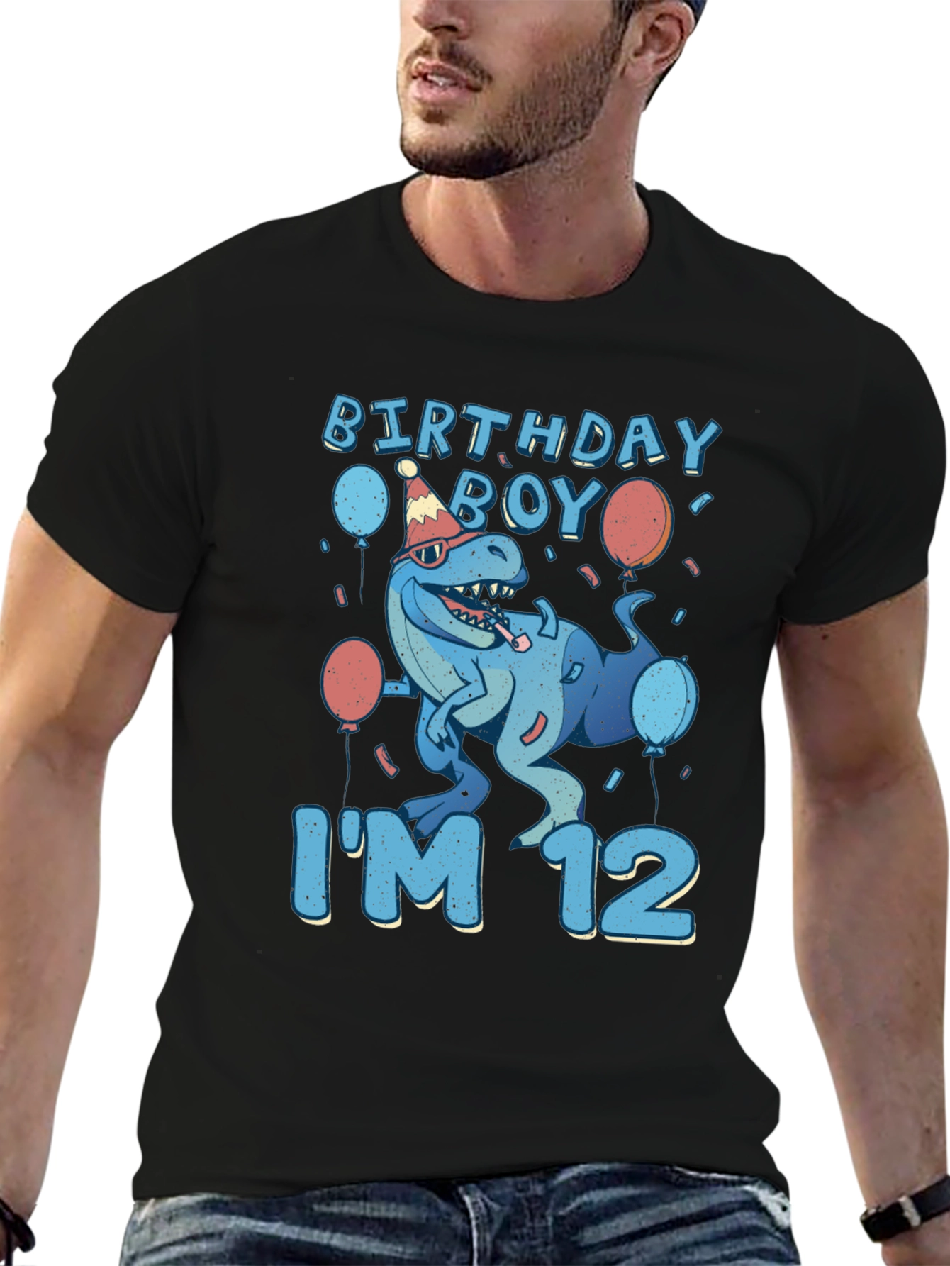 Birthday Boy Dinosaur 12th Birthday T-Shirt