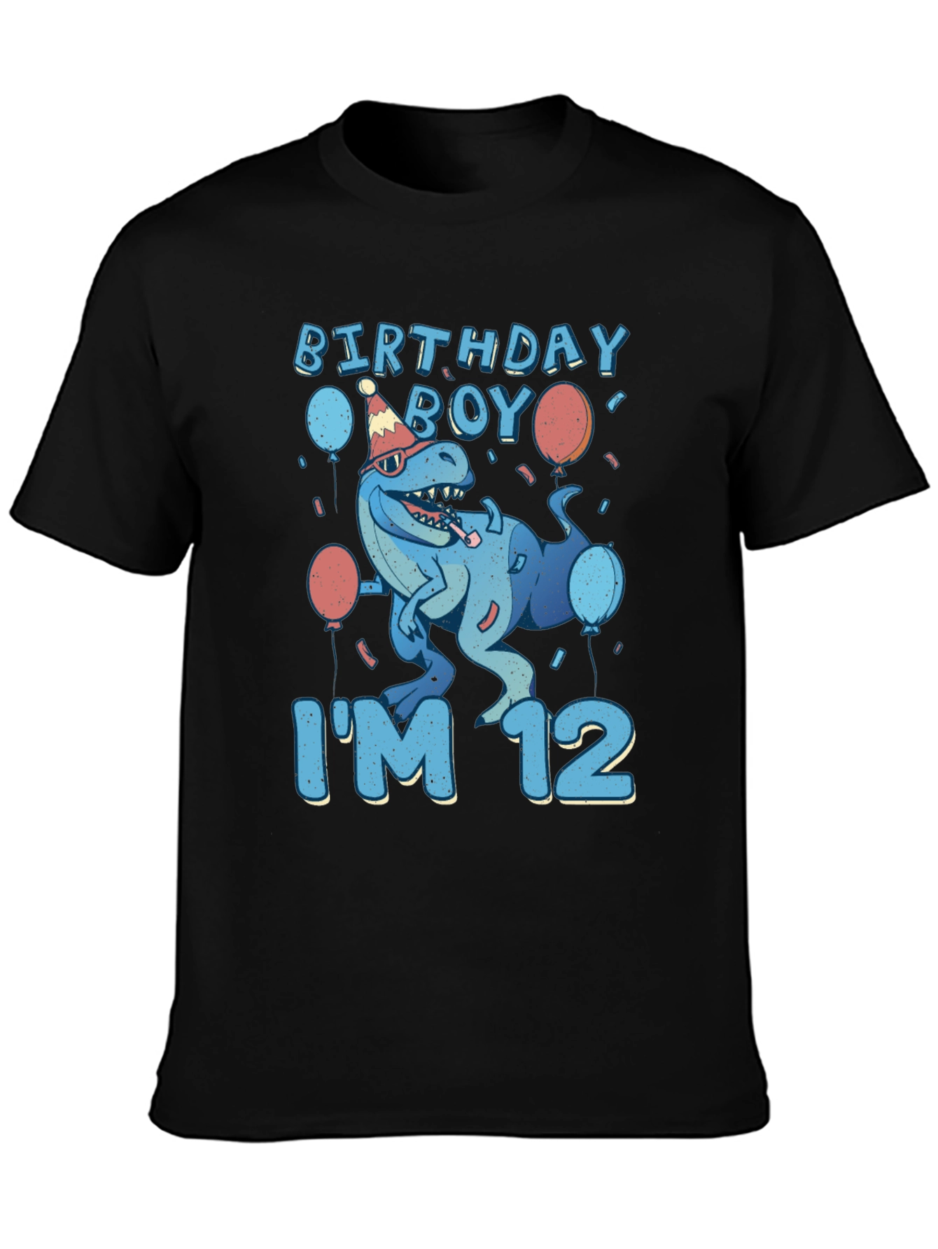Birthday Boy Dinosaur 12th Birthday T-Shirt