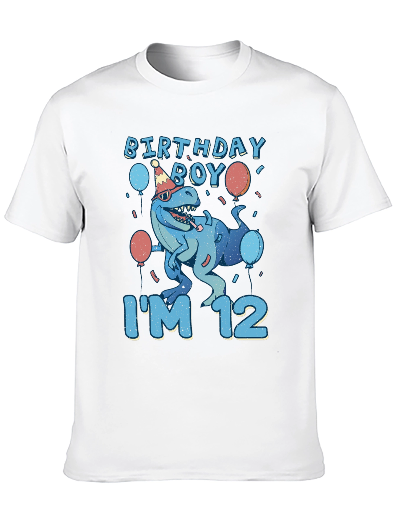 Birthday Boy Dinosaur 12th Birthday T-Shirt