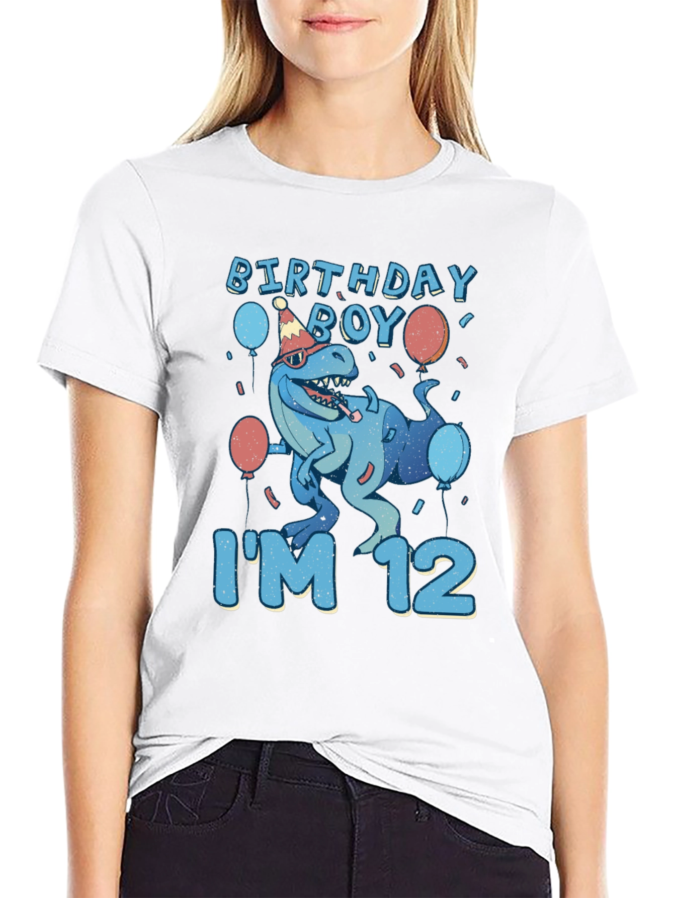 Birthday Boy Dinosaur 12th Birthday T-Shirt