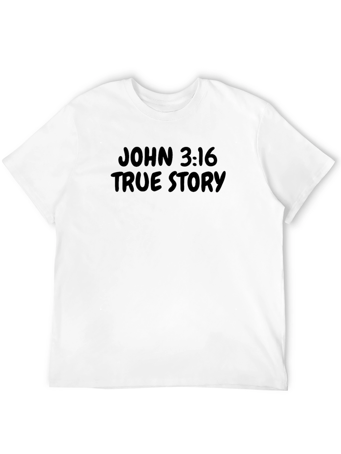 John 3:16 True Story Black Graphic Tee