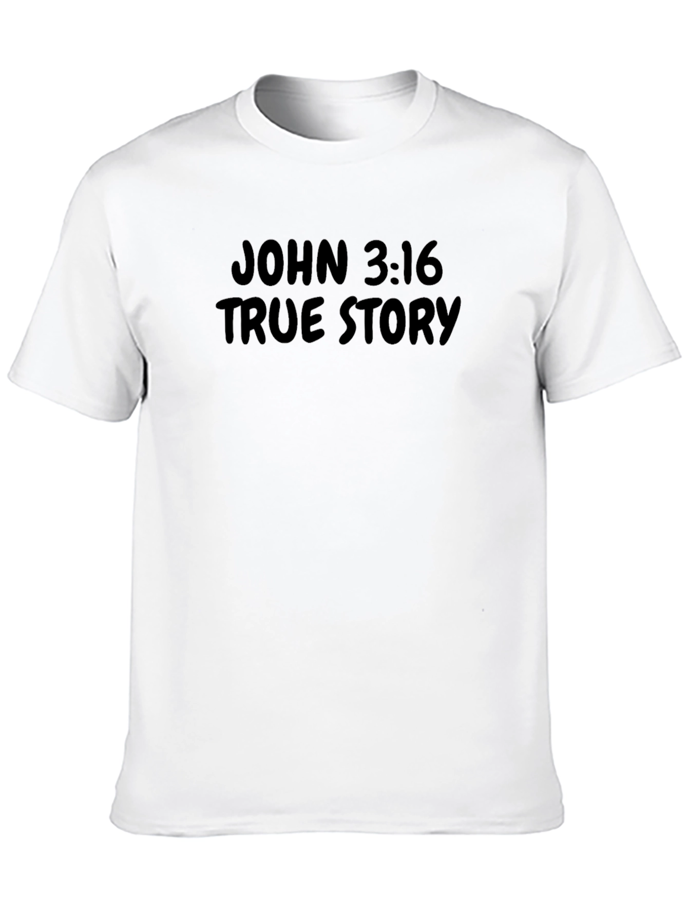 John 3:16 True Story Black Graphic Tee