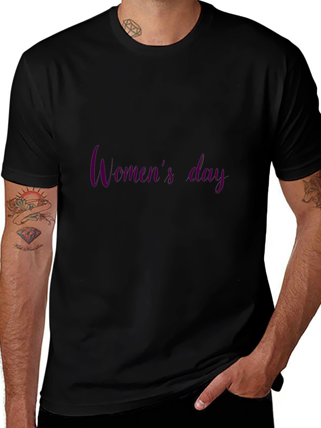 Womens Day Black T-Shirt