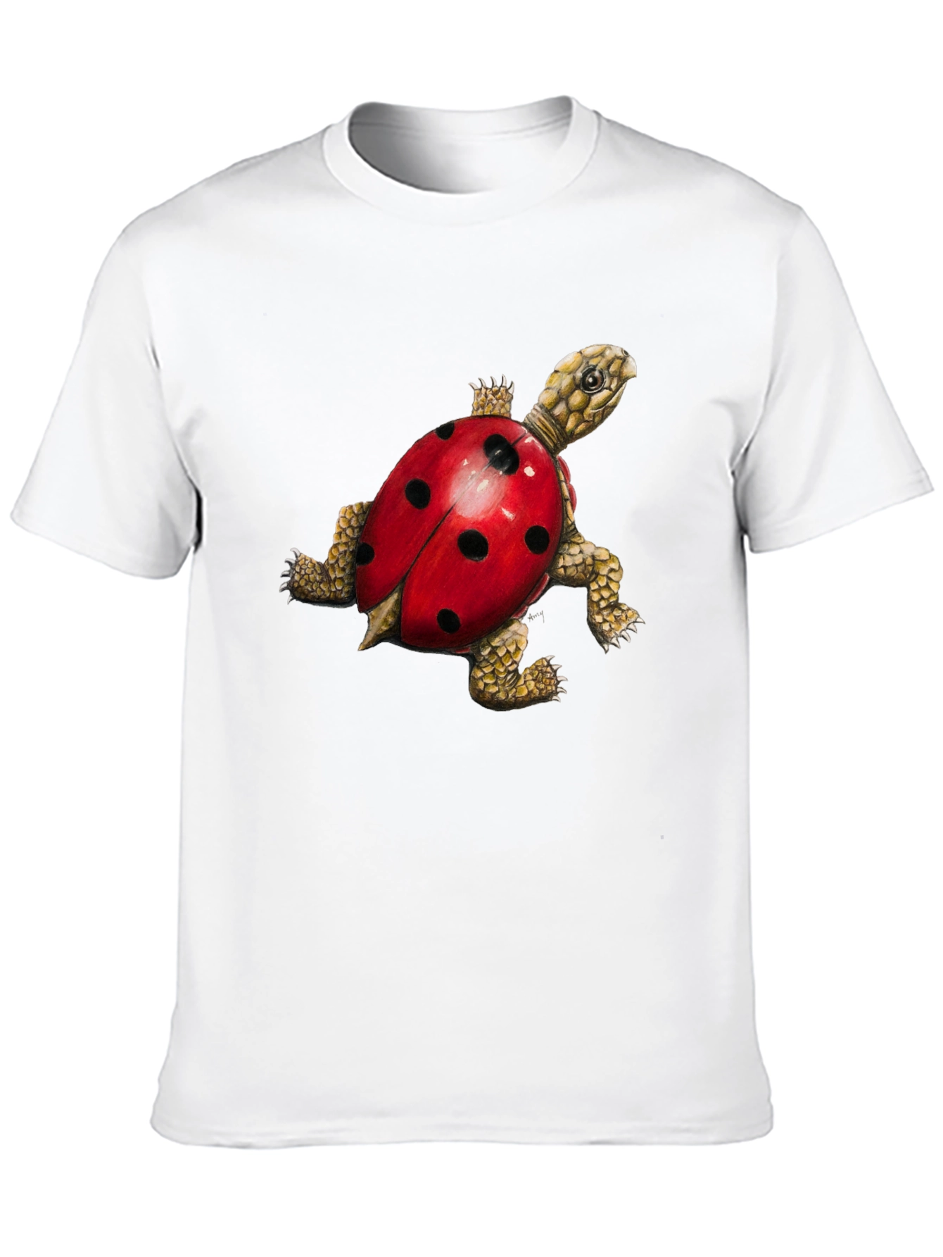 Turtle Ladybug Black Graphic Tee