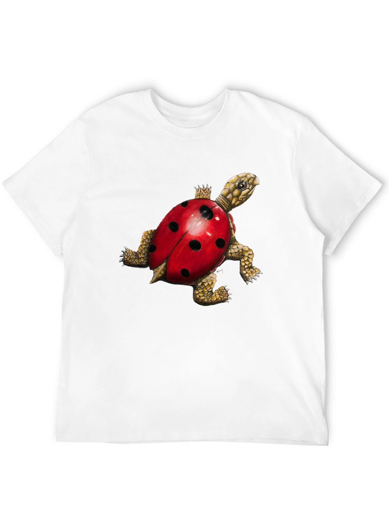 Turtle Ladybug Black Graphic Tee