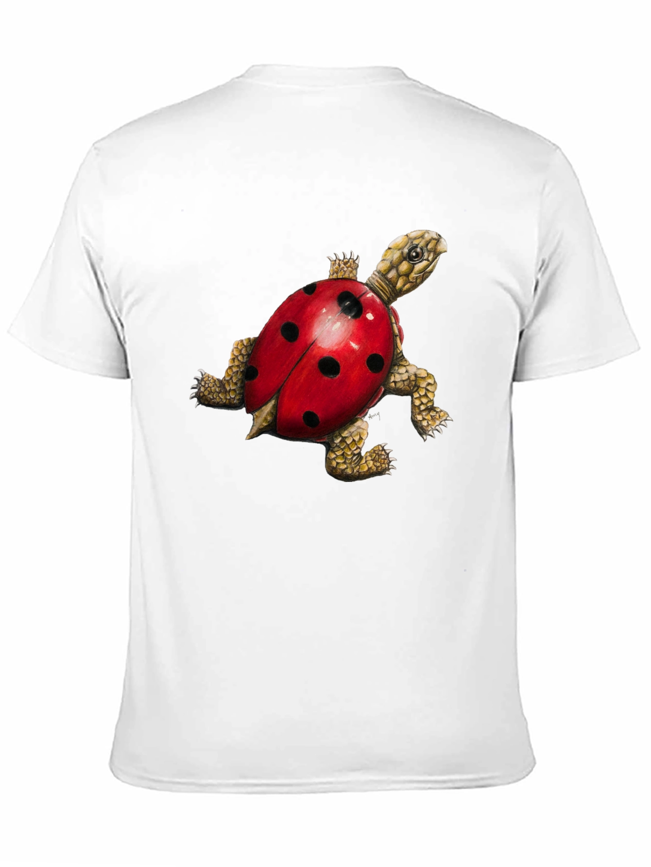 Turtle Ladybug Black Graphic Tee