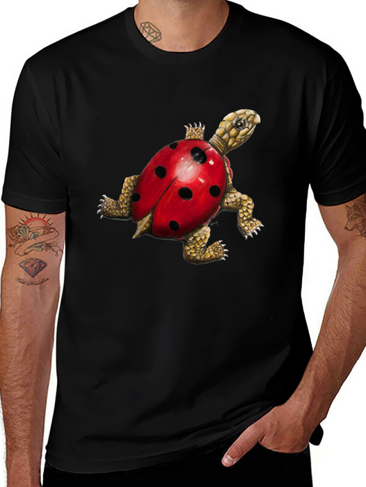 Turtle Ladybug Black Graphic Tee