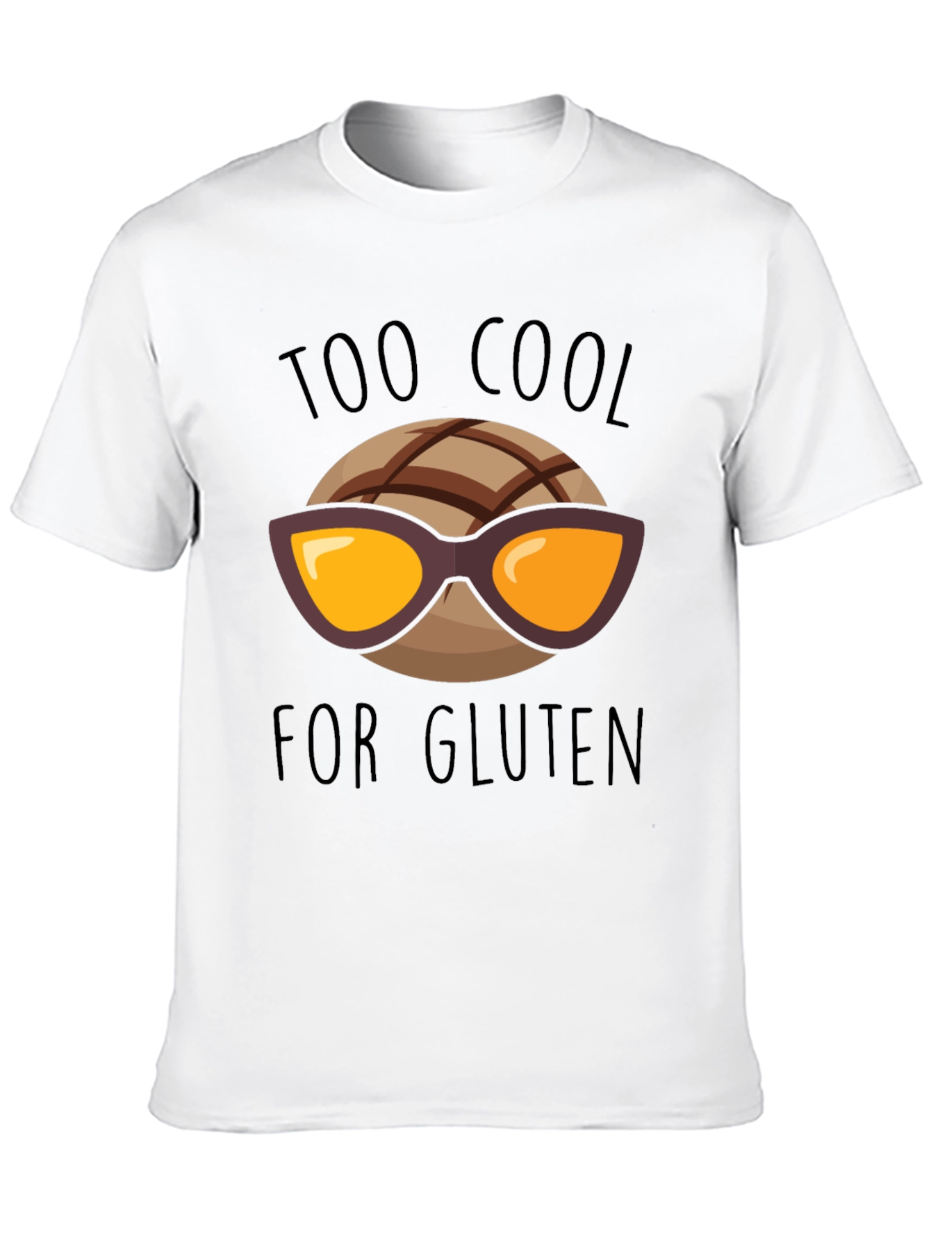 Too Cool for Gluten Black T-Shirt