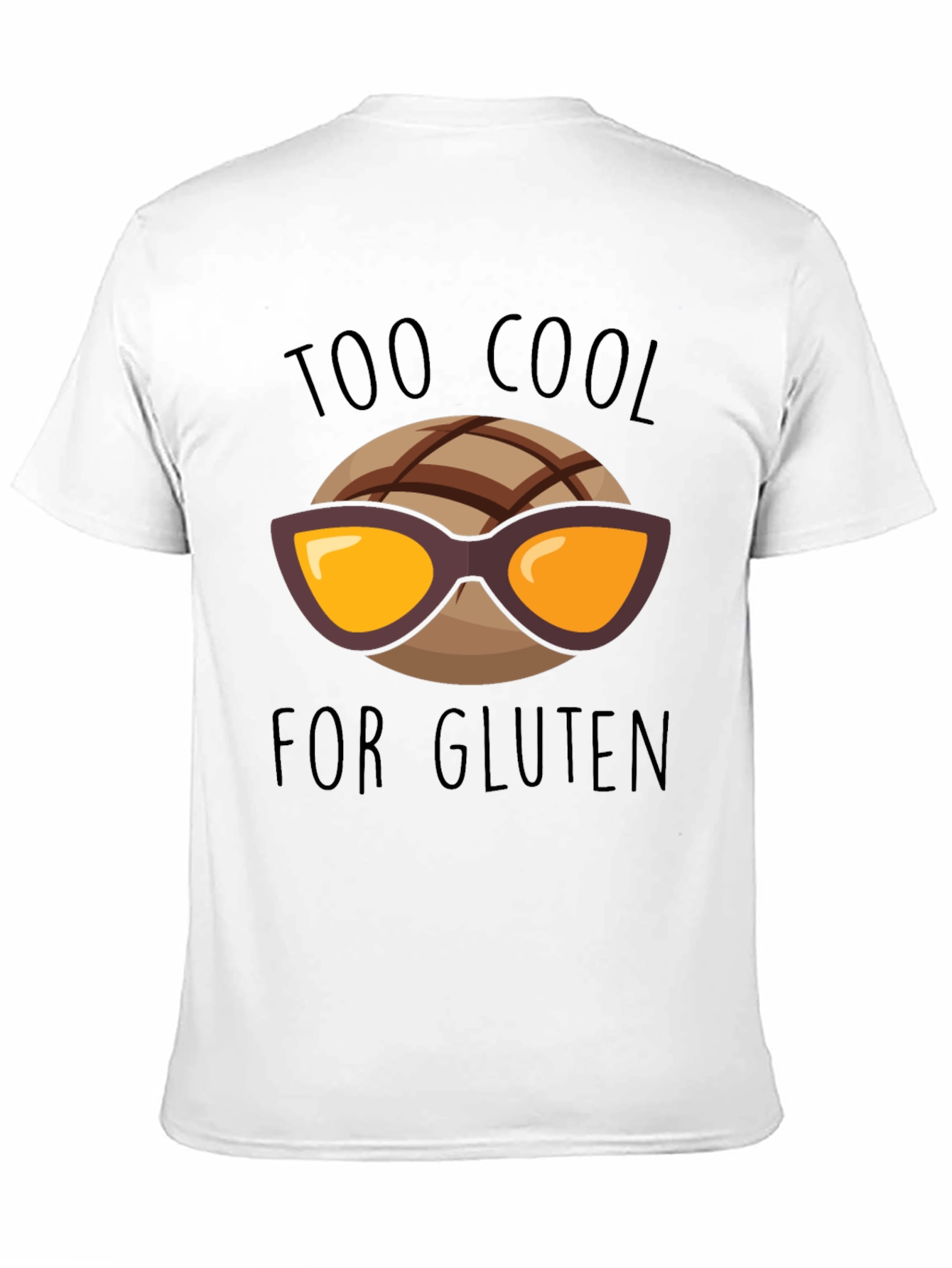 Too Cool for Gluten Black T-Shirt