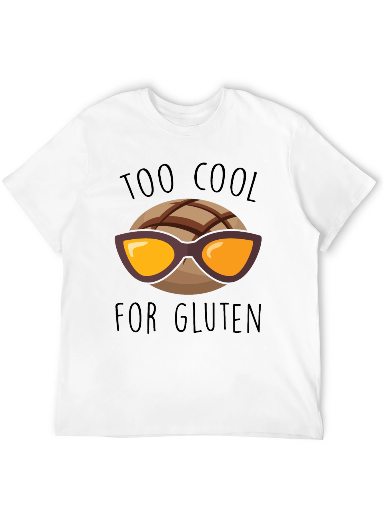 Too Cool for Gluten Black T-Shirt
