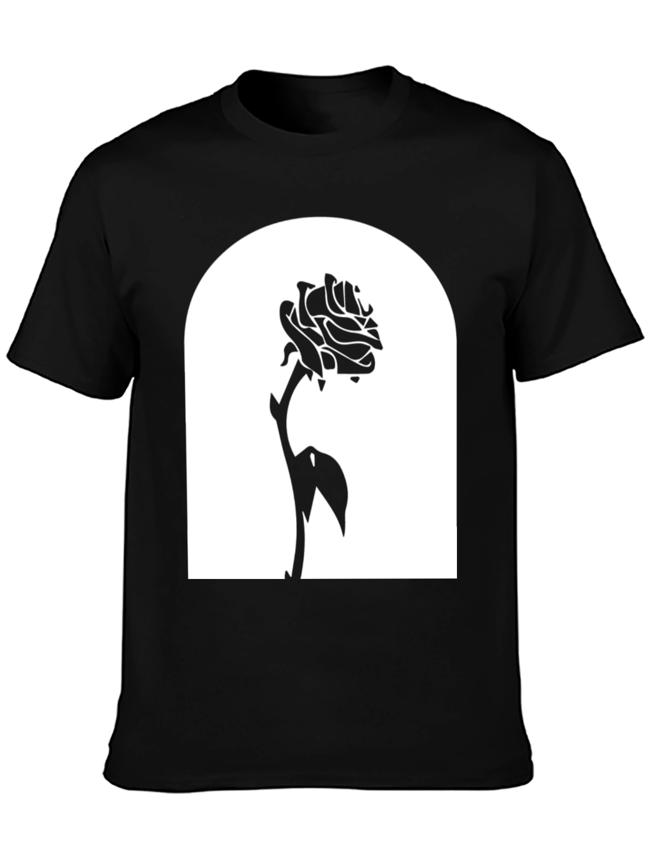 Enchanted Rose Graphic Tee - Black