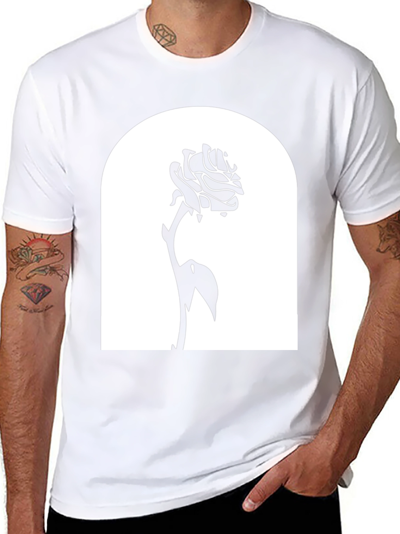Enchanted Rose Graphic Tee - Black