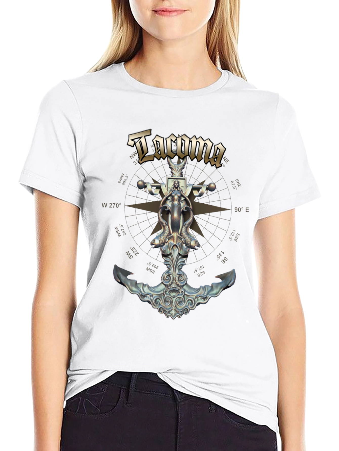 Tacoma Nautical Anchor Graphic T-Shirt