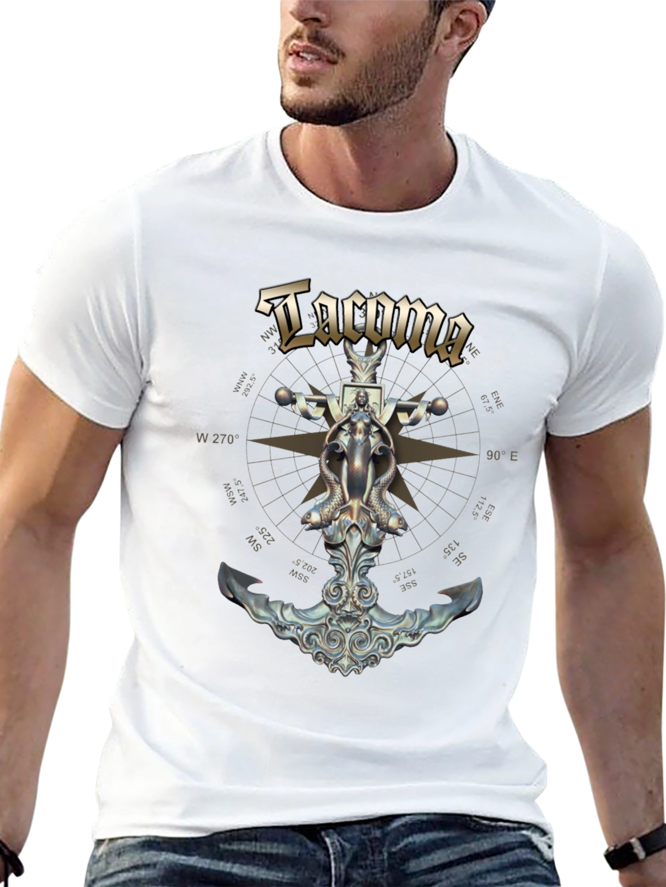 Tacoma Nautical Anchor Graphic T-Shirt