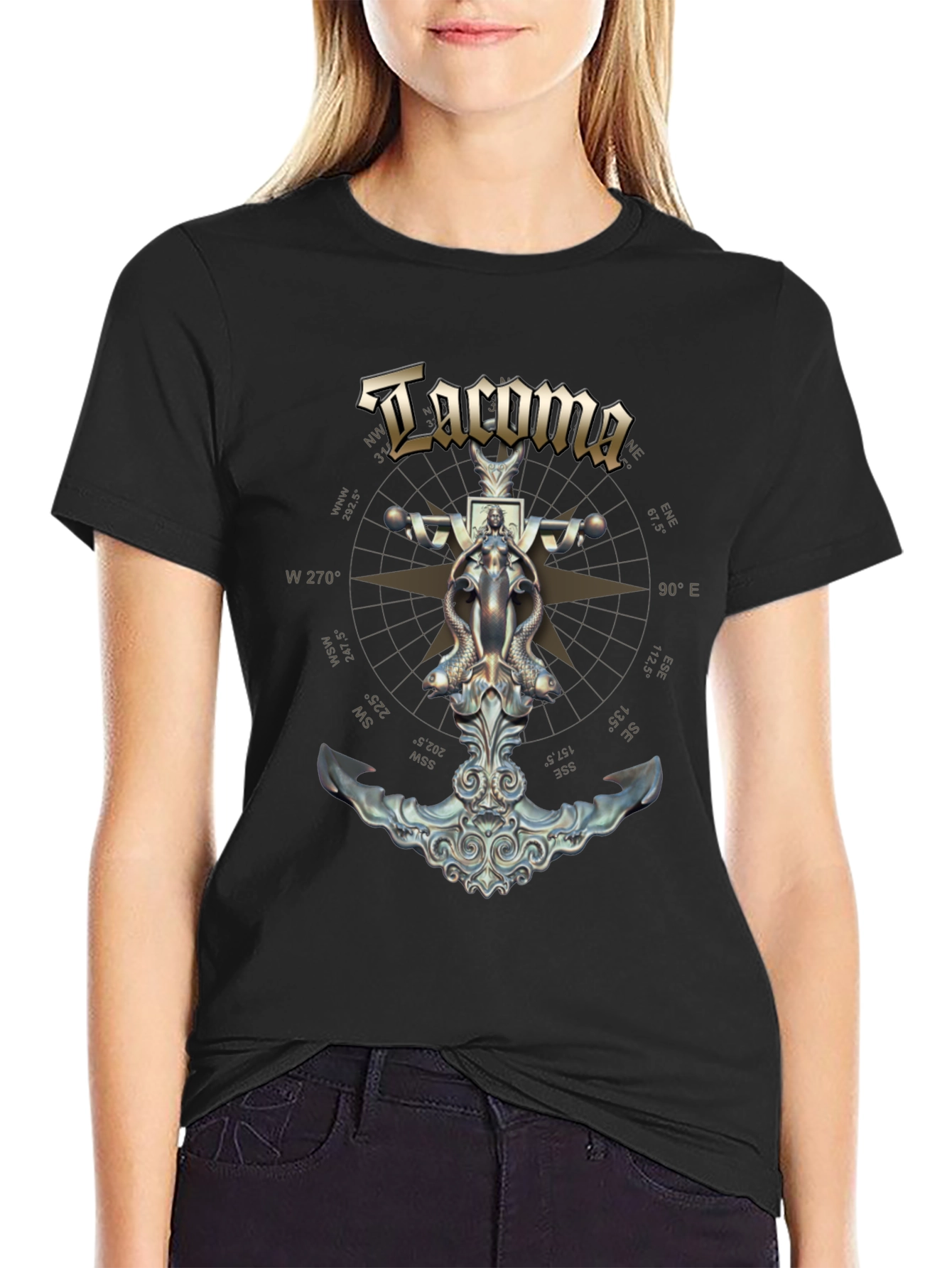 Tacoma Nautical Anchor Graphic T-Shirt