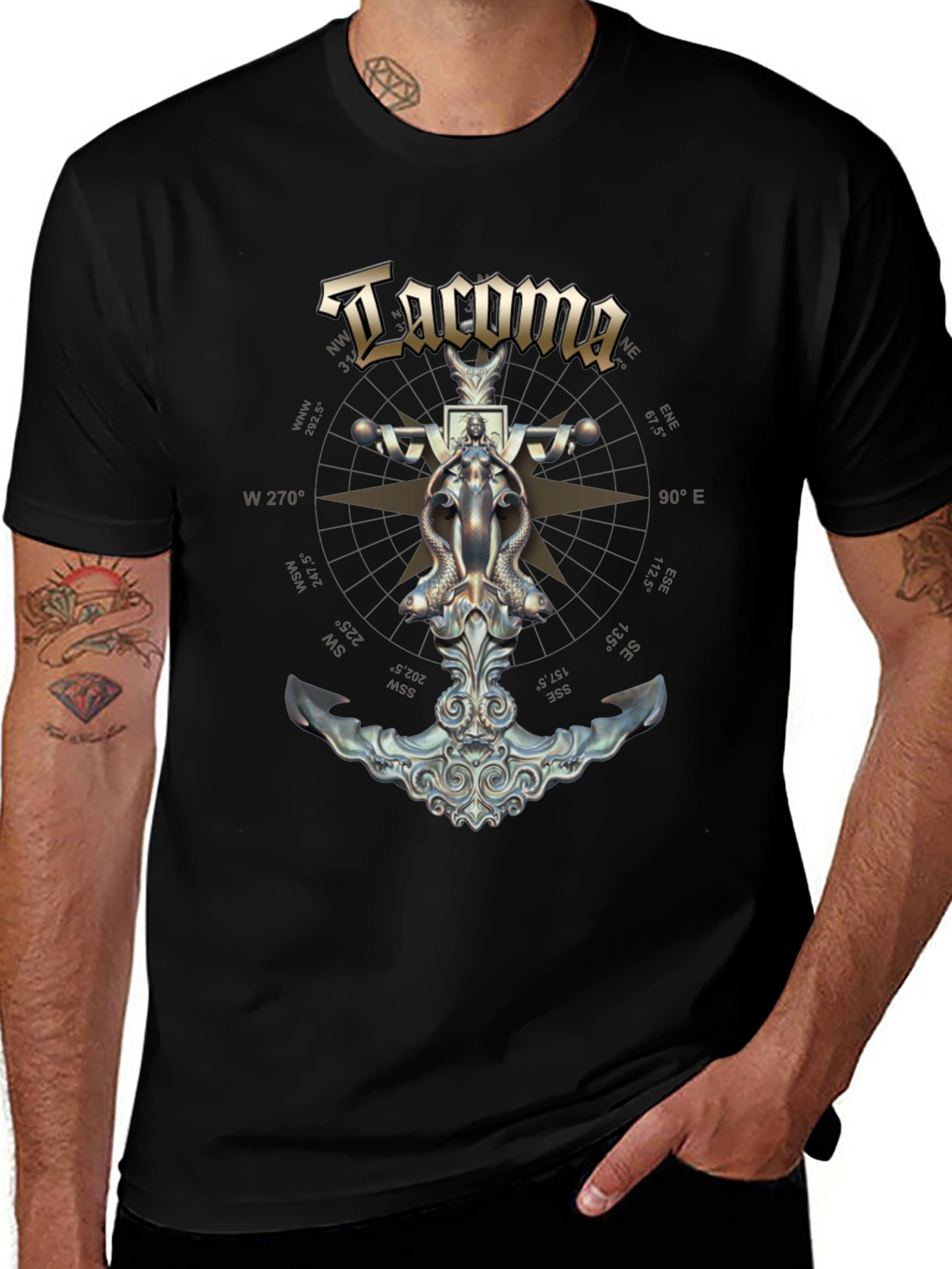 Tacoma Nautical Anchor Graphic T-Shirt