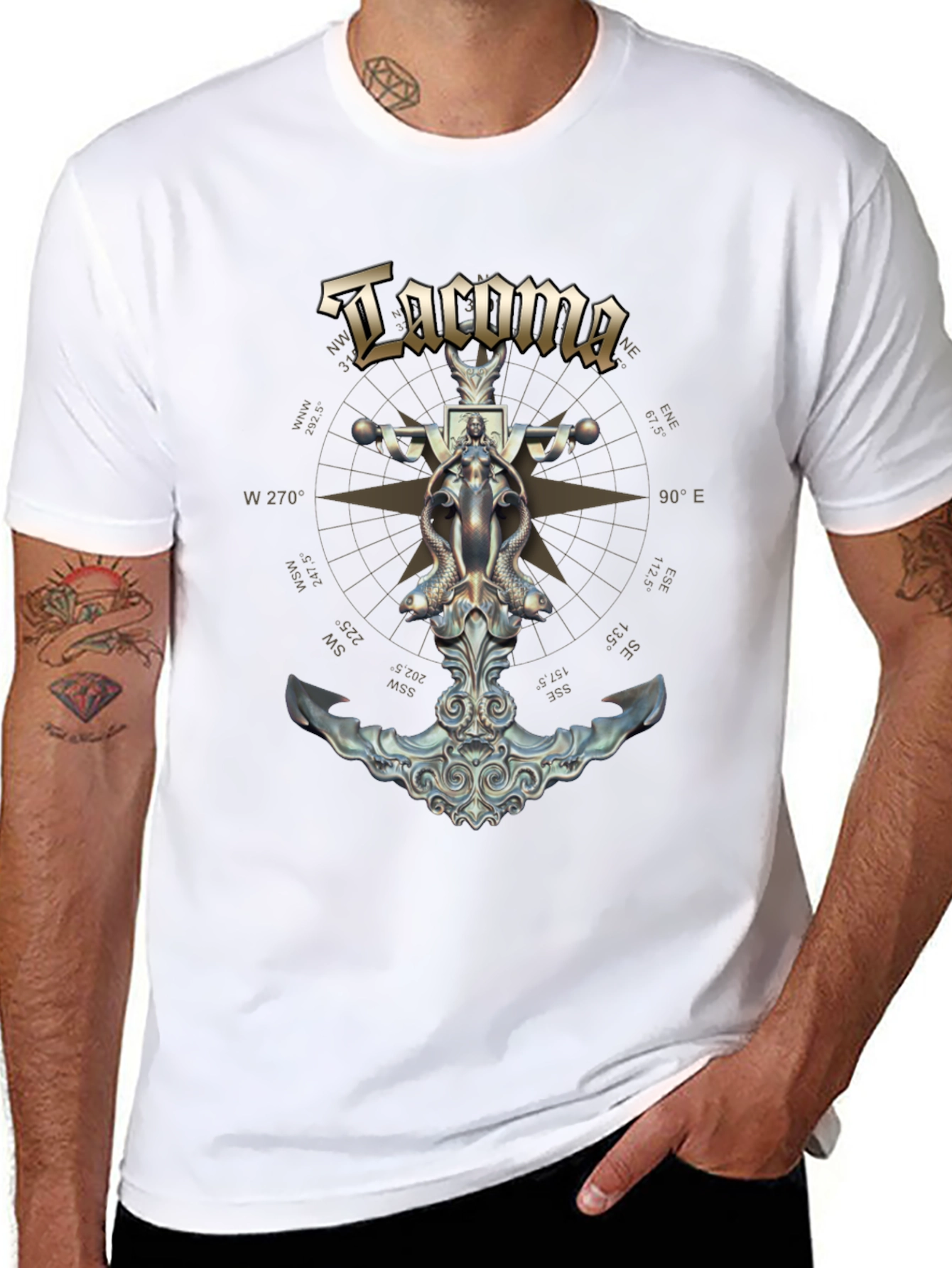 Tacoma Nautical Anchor Graphic T-Shirt