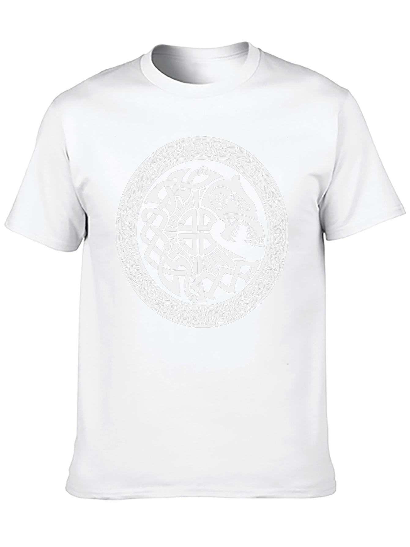 Celtic Knot Wolf Design Black T-Shirt