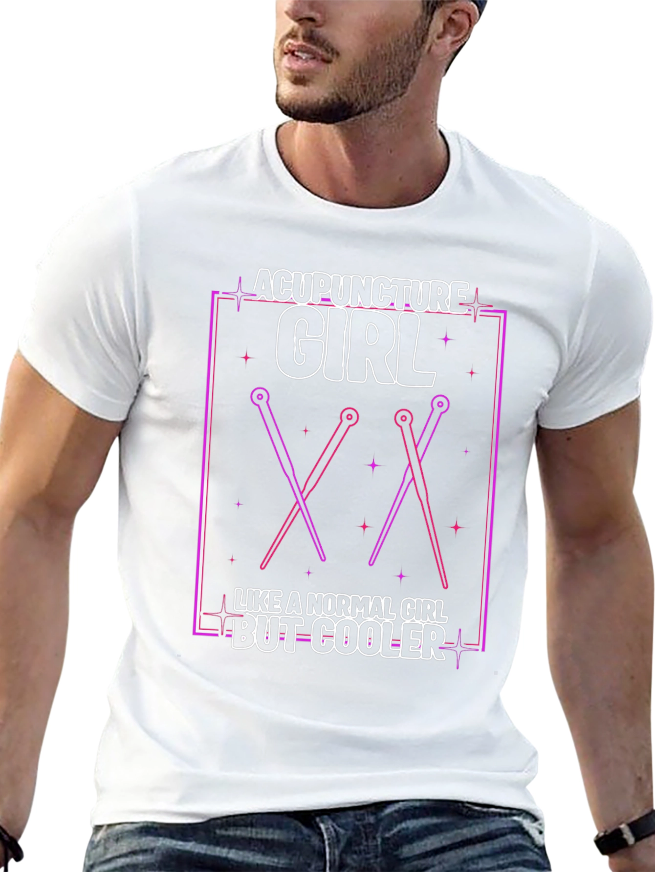 Acupuncture Girl T-Shirt - Cool Therapist Design