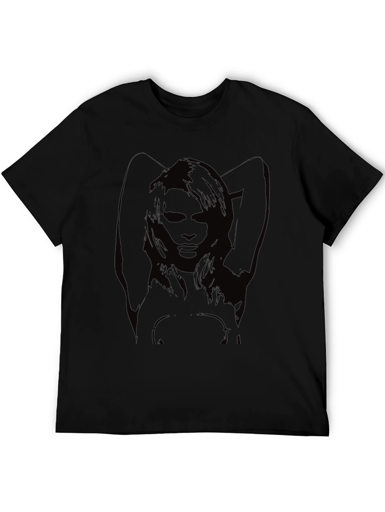 Graphic Print Black T-Shirt