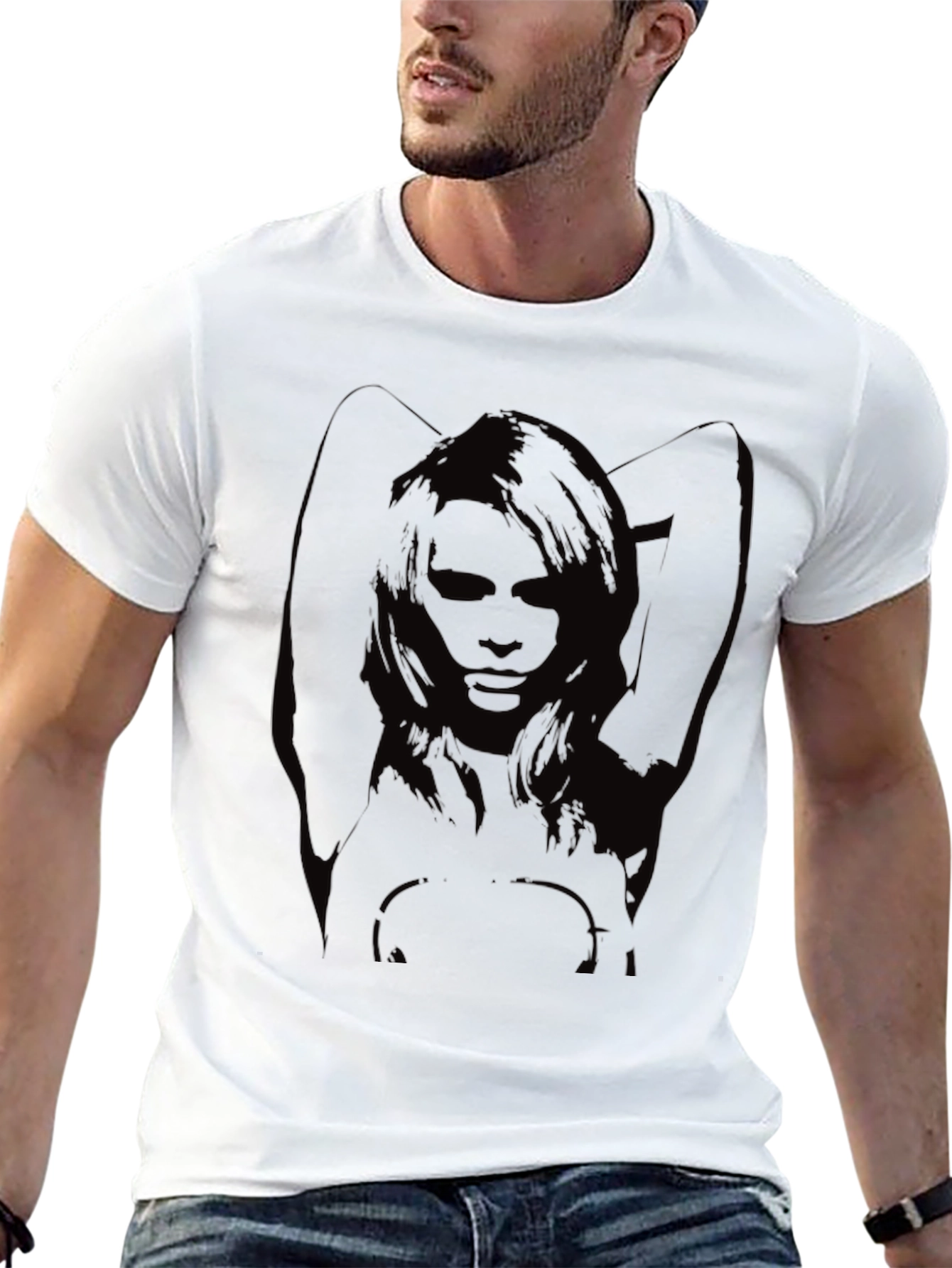 Graphic Print Black T-Shirt
